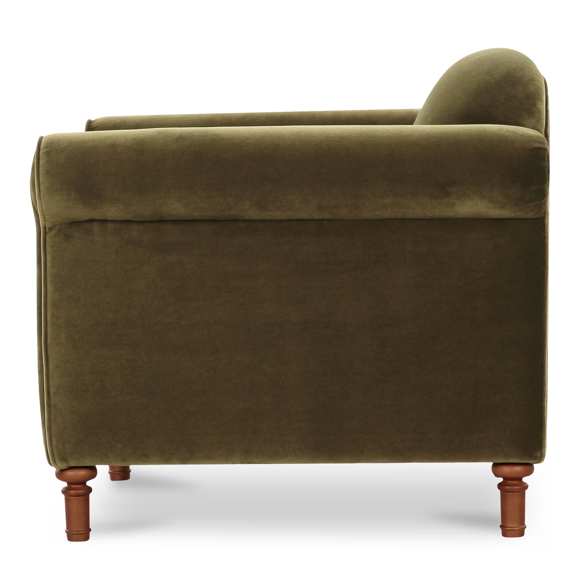 Harmony Accent Chair Dark Green Faux Mohair - Image 5