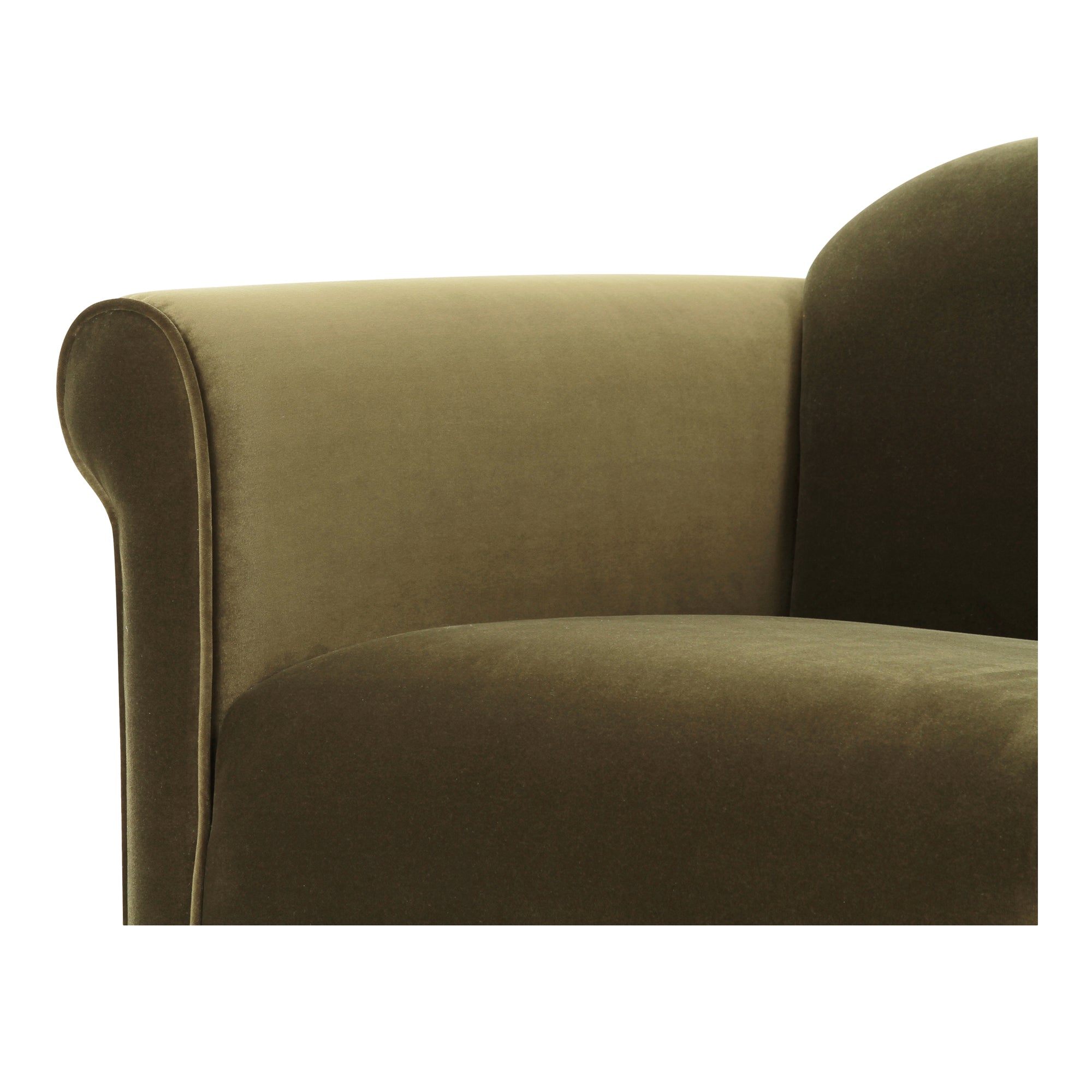 Harmony Accent Chair Dark Green Faux Mohair - Image 7