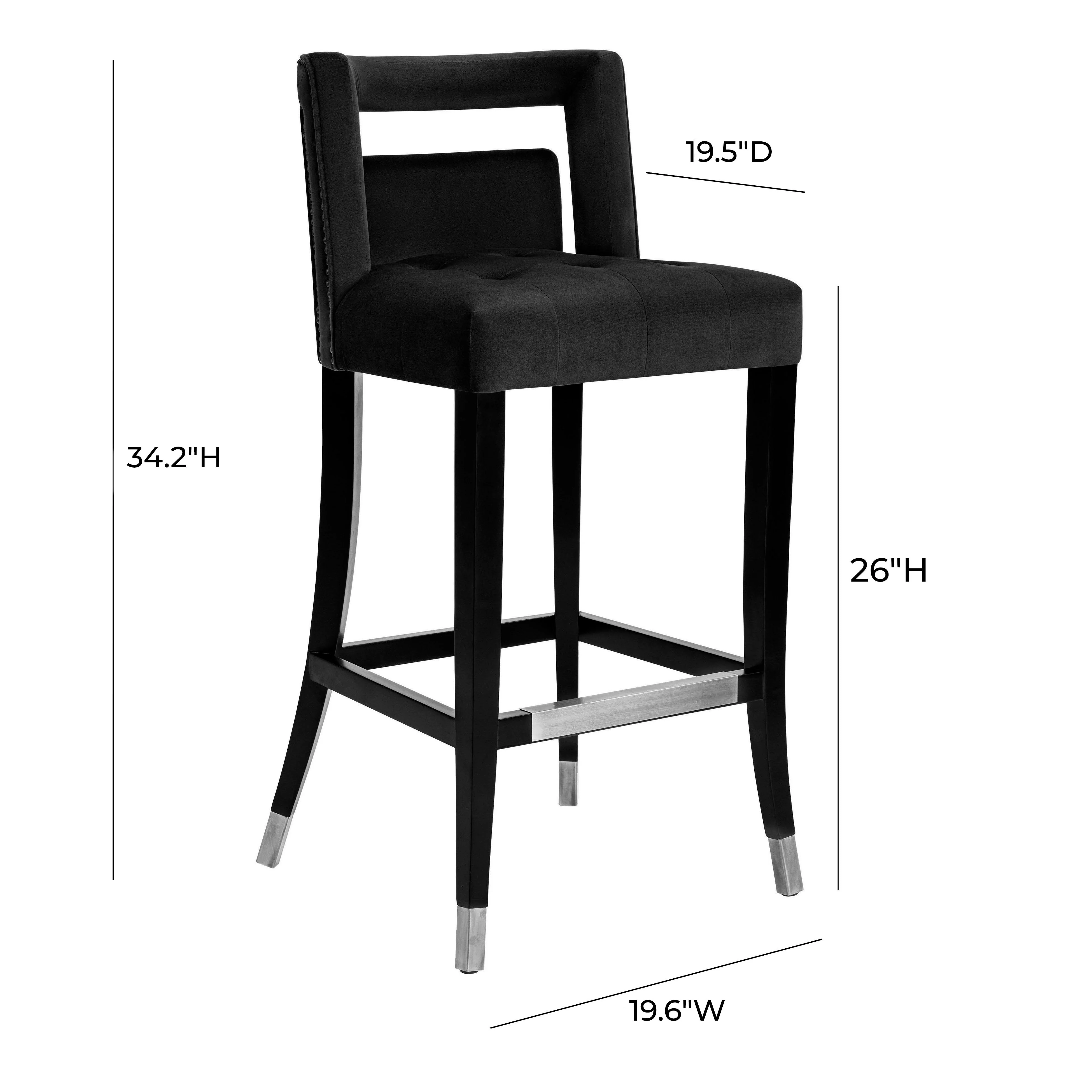 Hart Black Velvet Counter Stool - Image 6