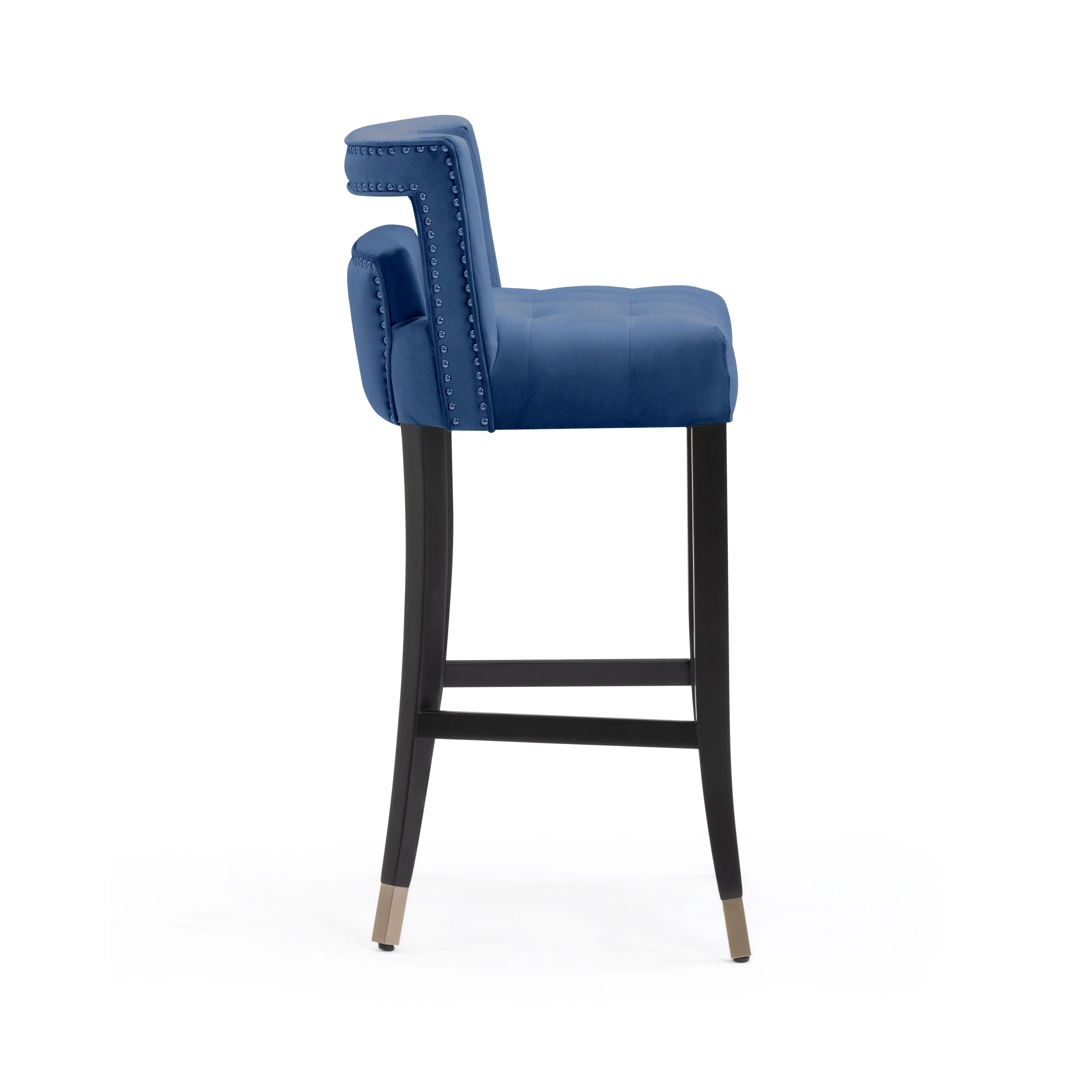 Hart Navy Velvet Bar Stool - Image 3