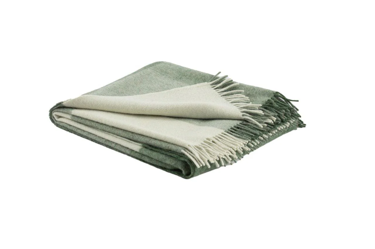 Hattavik Recycled Wool and Alpaca Plaid Throw