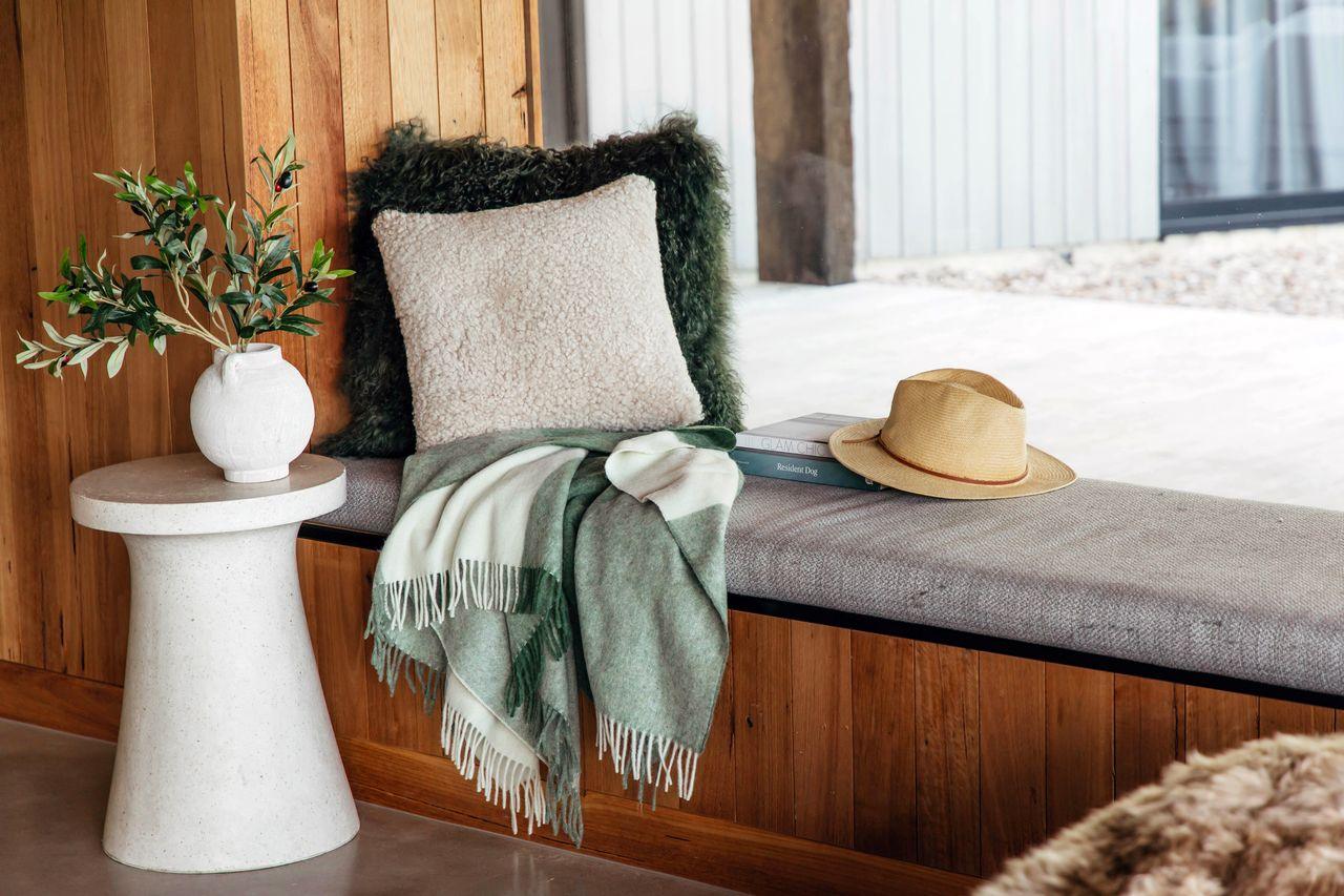 Hattavik Recycled Wool and Alpaca Plaid Throw - Image 2