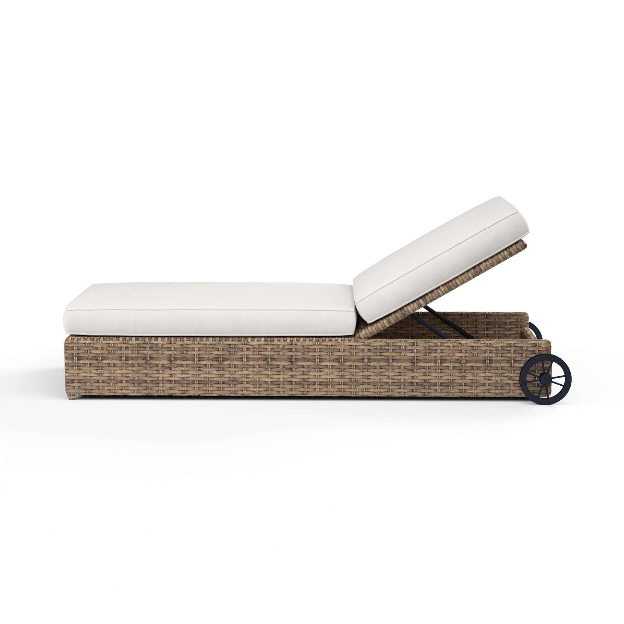 Havana Adjustable Chaise in Canvas Flax w/ Self Welt - Image 3