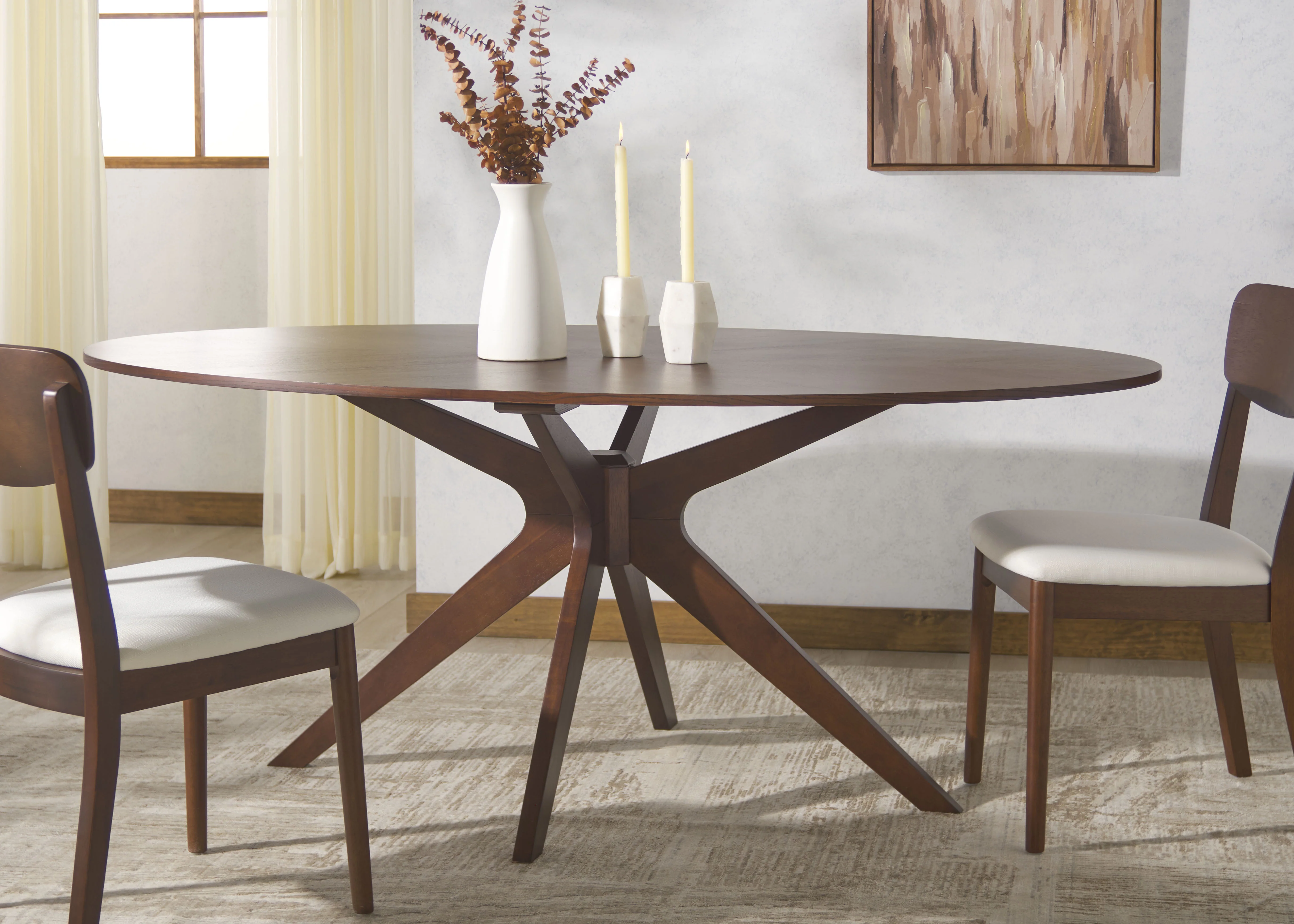 Hawkins Wood Oval Dining Table - Image 6