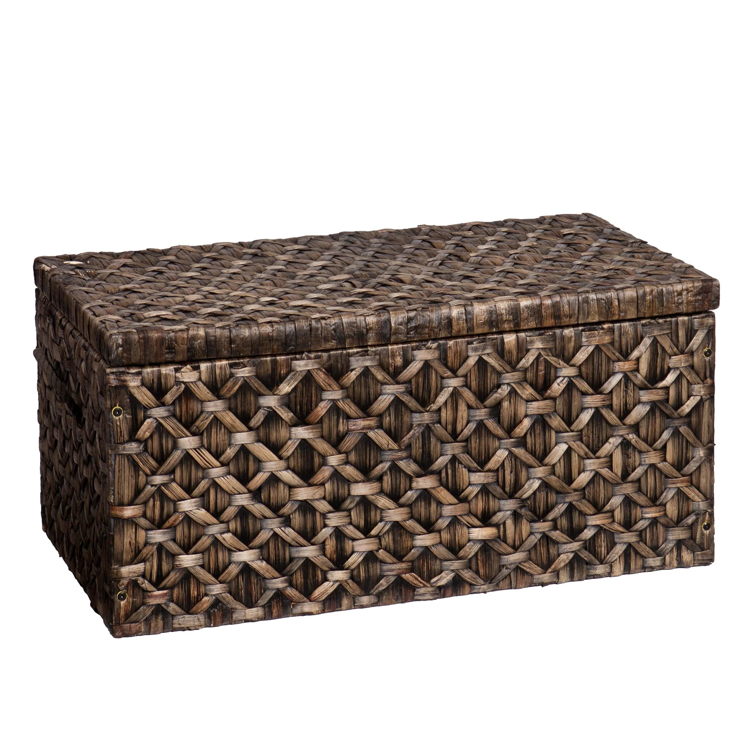 Hawridge Water Hyacinth Storage Trunk - Blackwashed