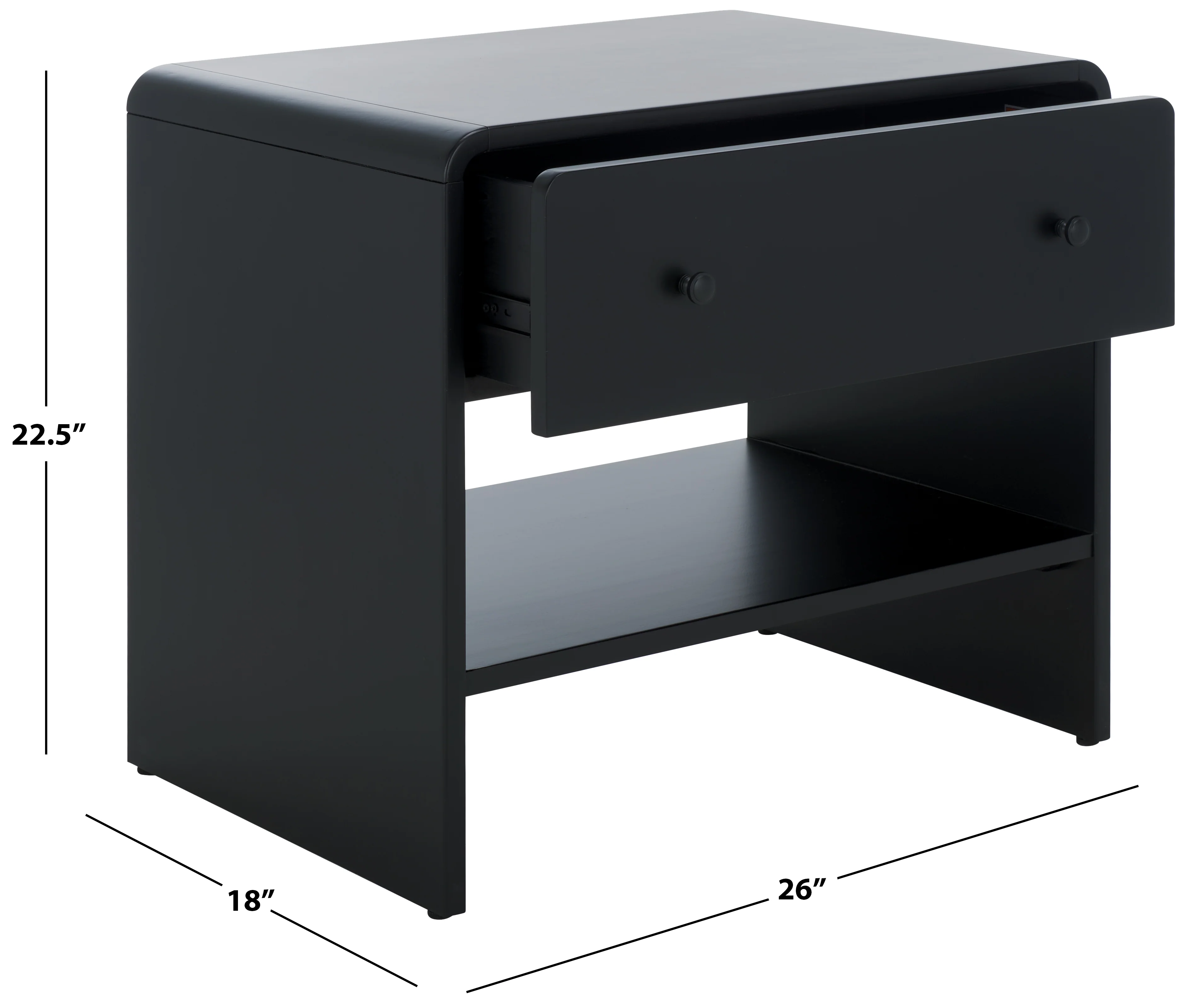 Haydriana 1 Drawer Wood Nightstand - Image 17