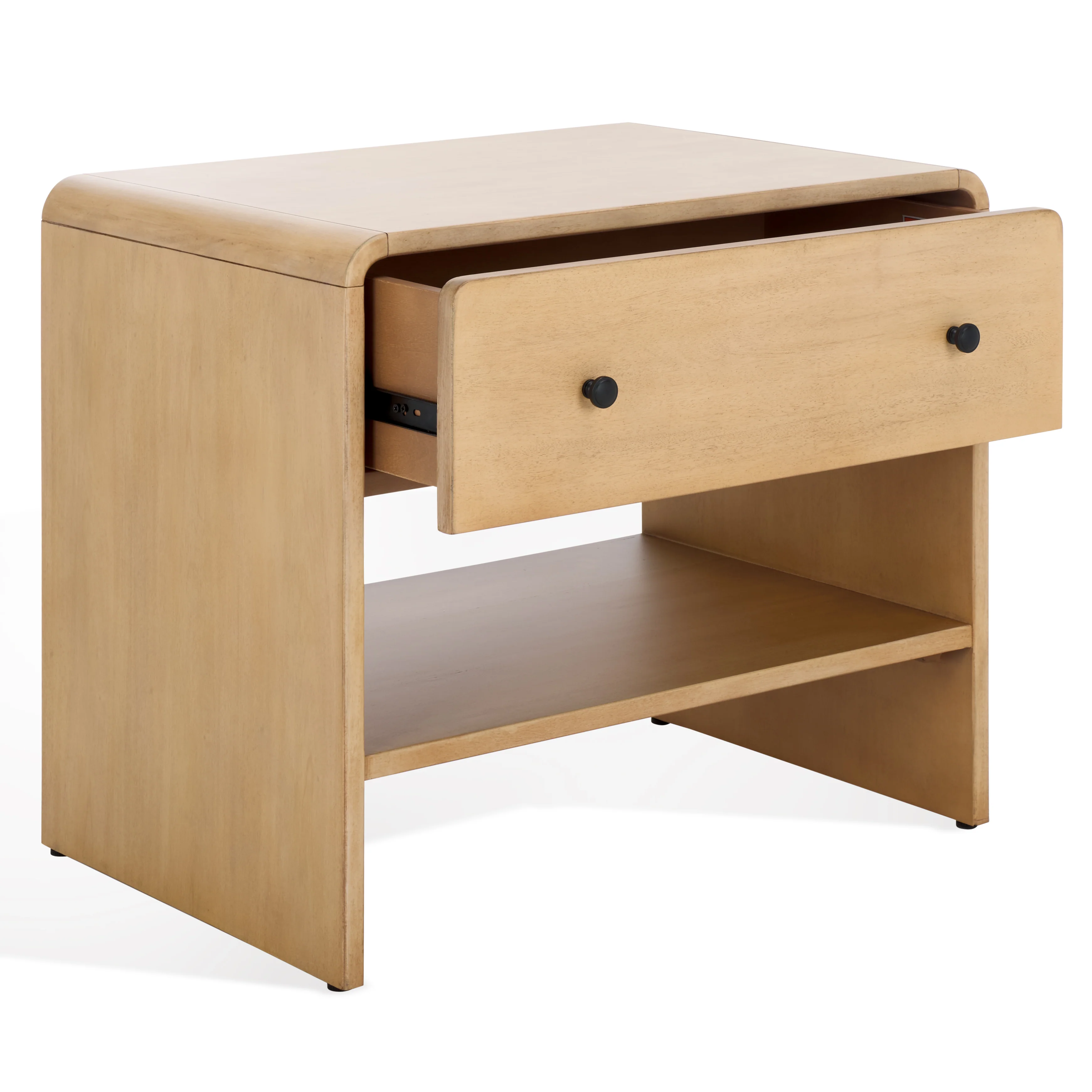Haydriana 1 Drawer Wood Nightstand - Image 3
