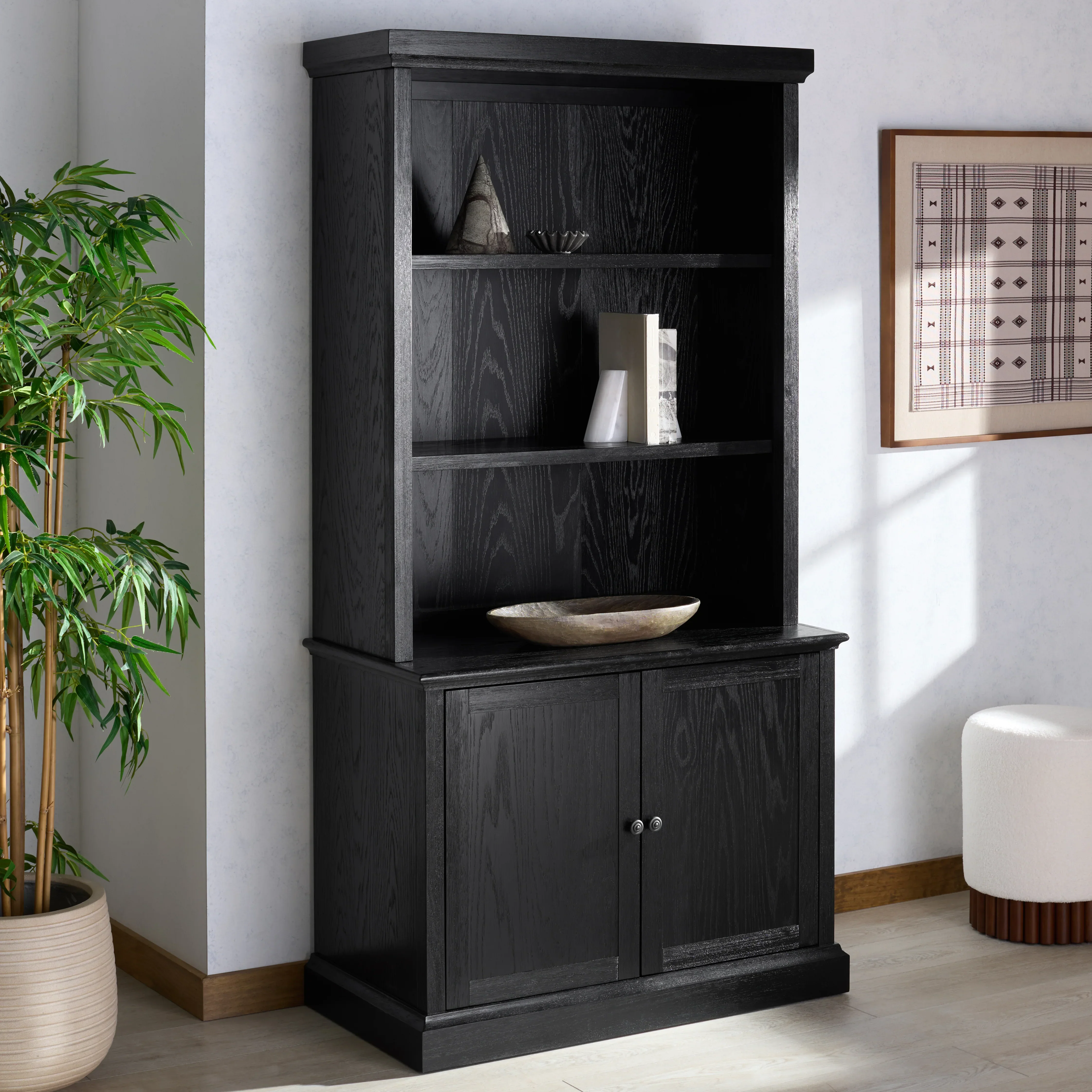 Haylina 4 Shelf Wood Bookcase - Image 6