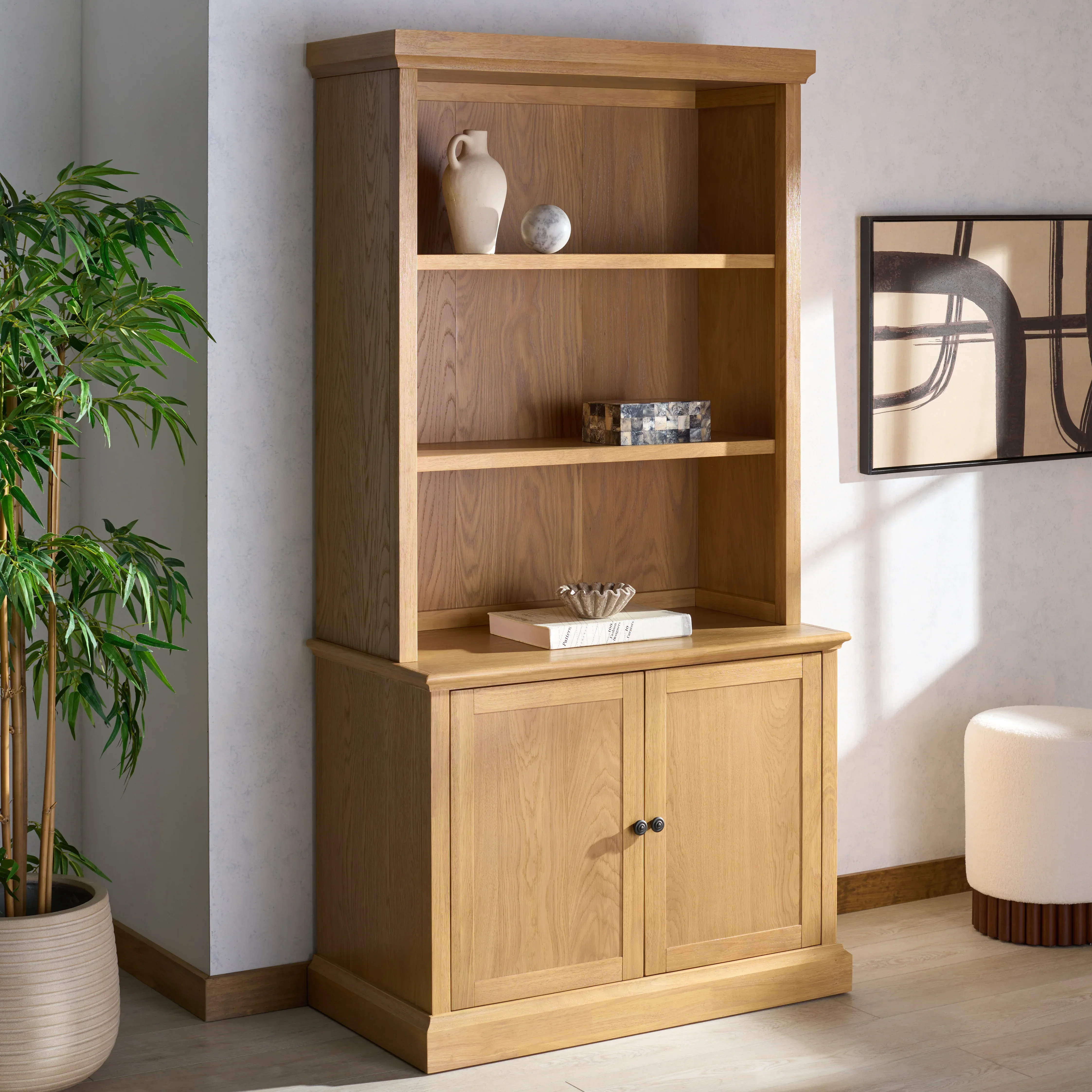 Haylina 4 Shelf Wood Bookcase - Image 8