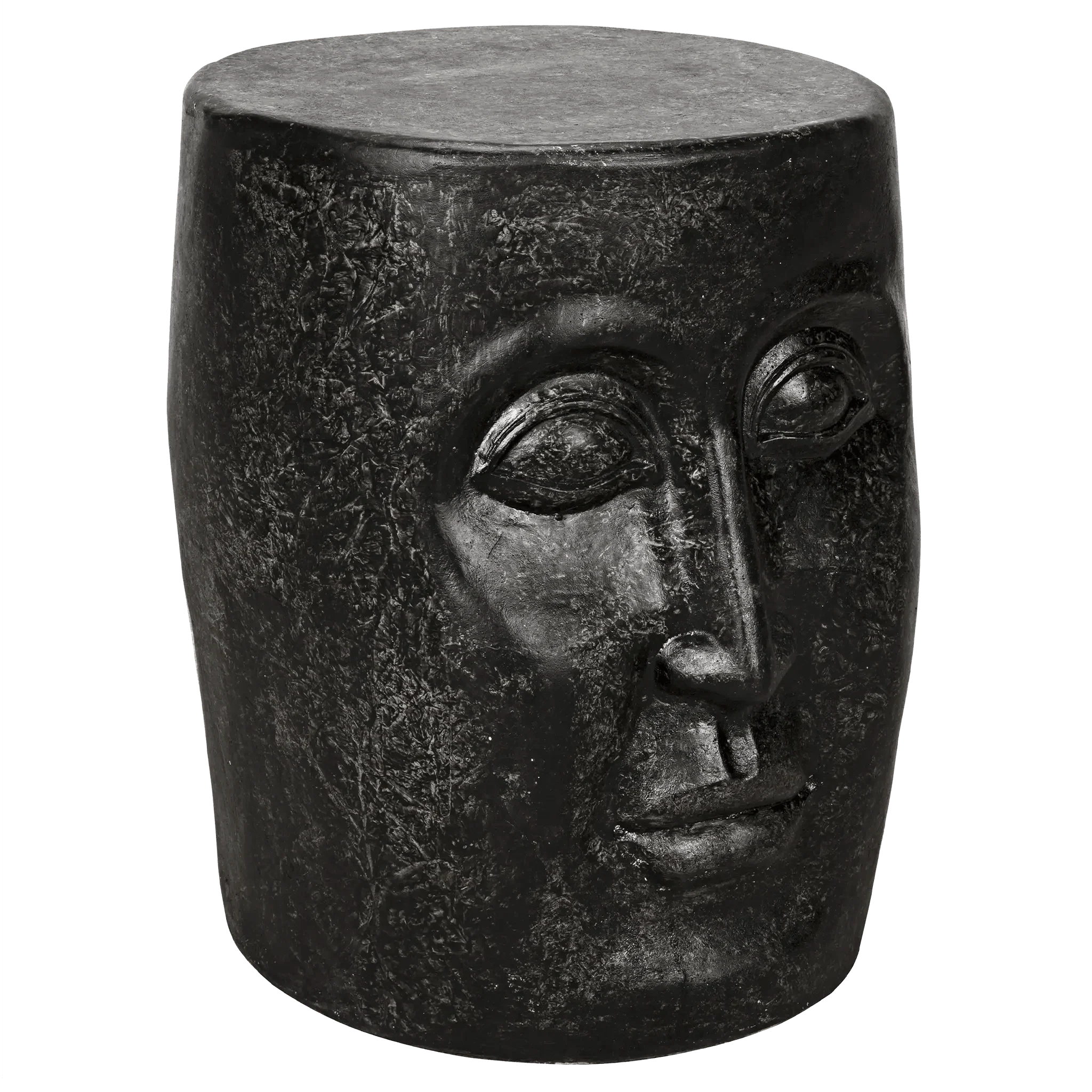 Head Side Table, Black Fiber Cement