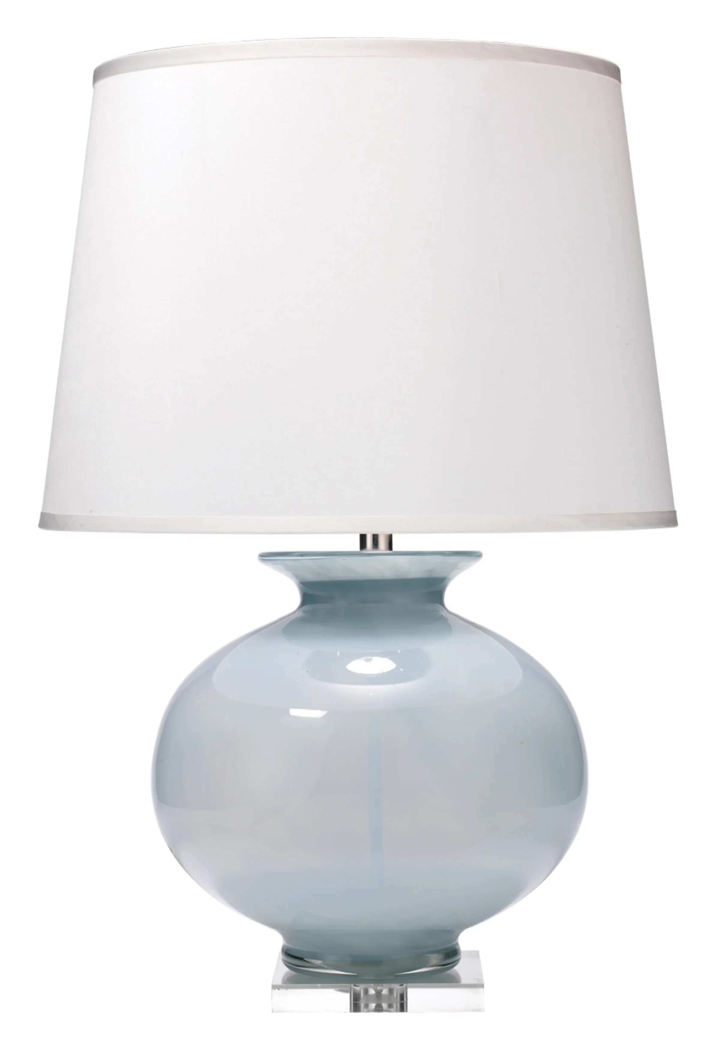 Heirloom Glass Table Lamp with Linen Shade