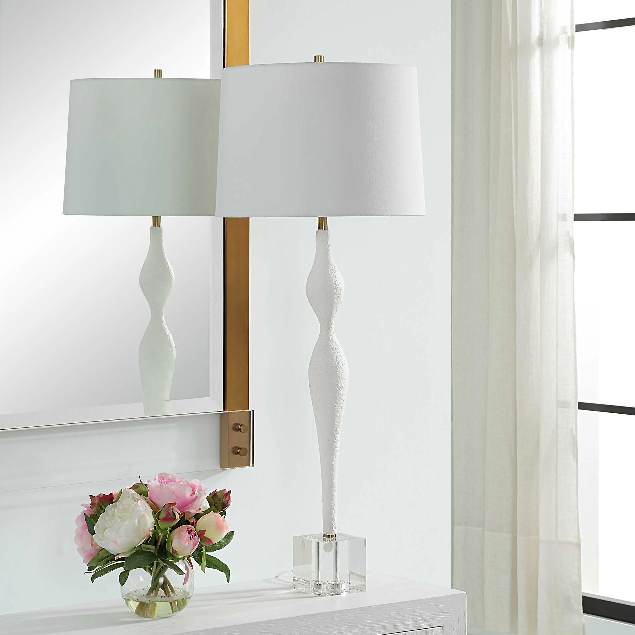 Helena Slender White Table Lamp - Image 3