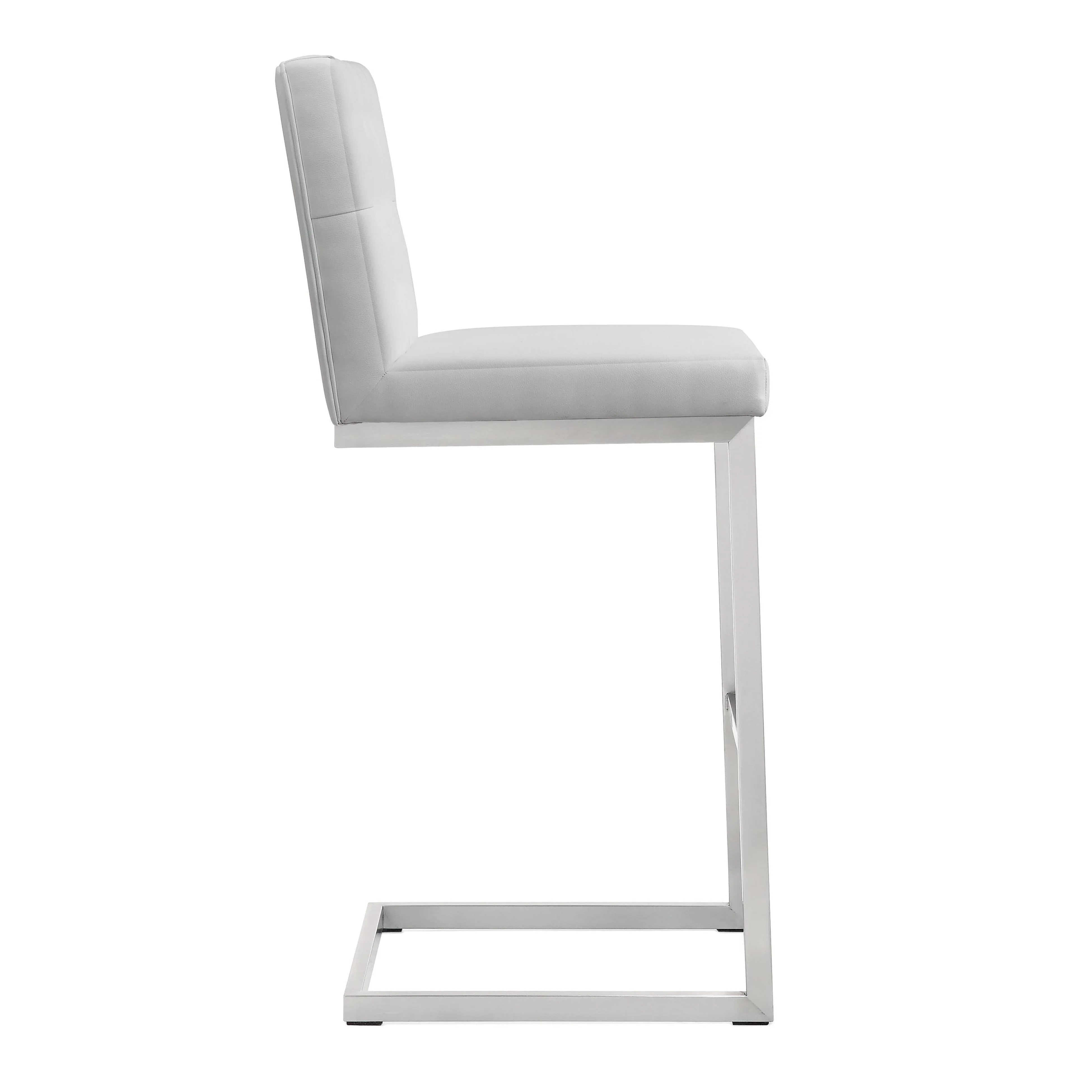Helsinki White Stainless Steel Barstool - Set of 2 - Image 5