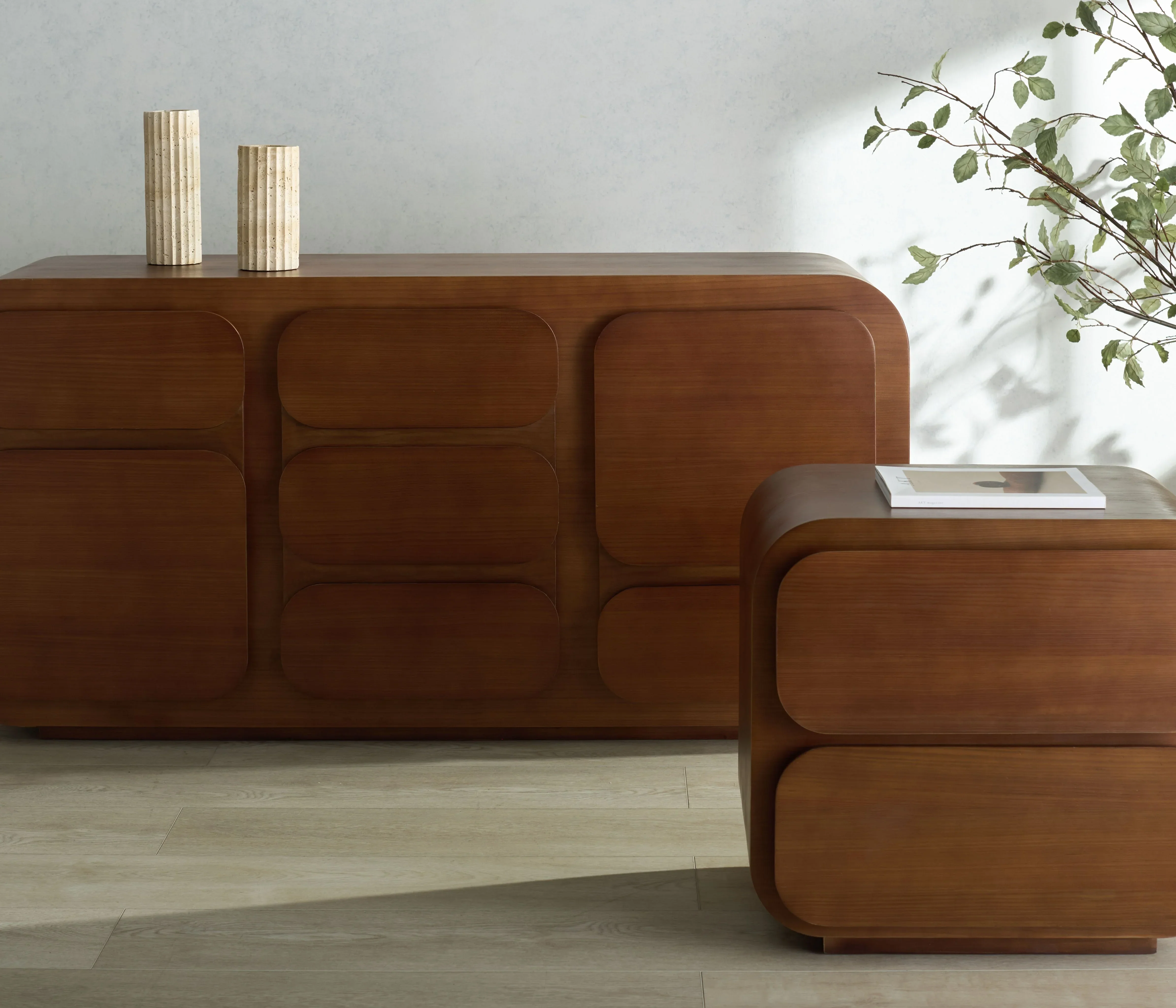 Herald 3 Shelf Wood Sideboard - Image 14