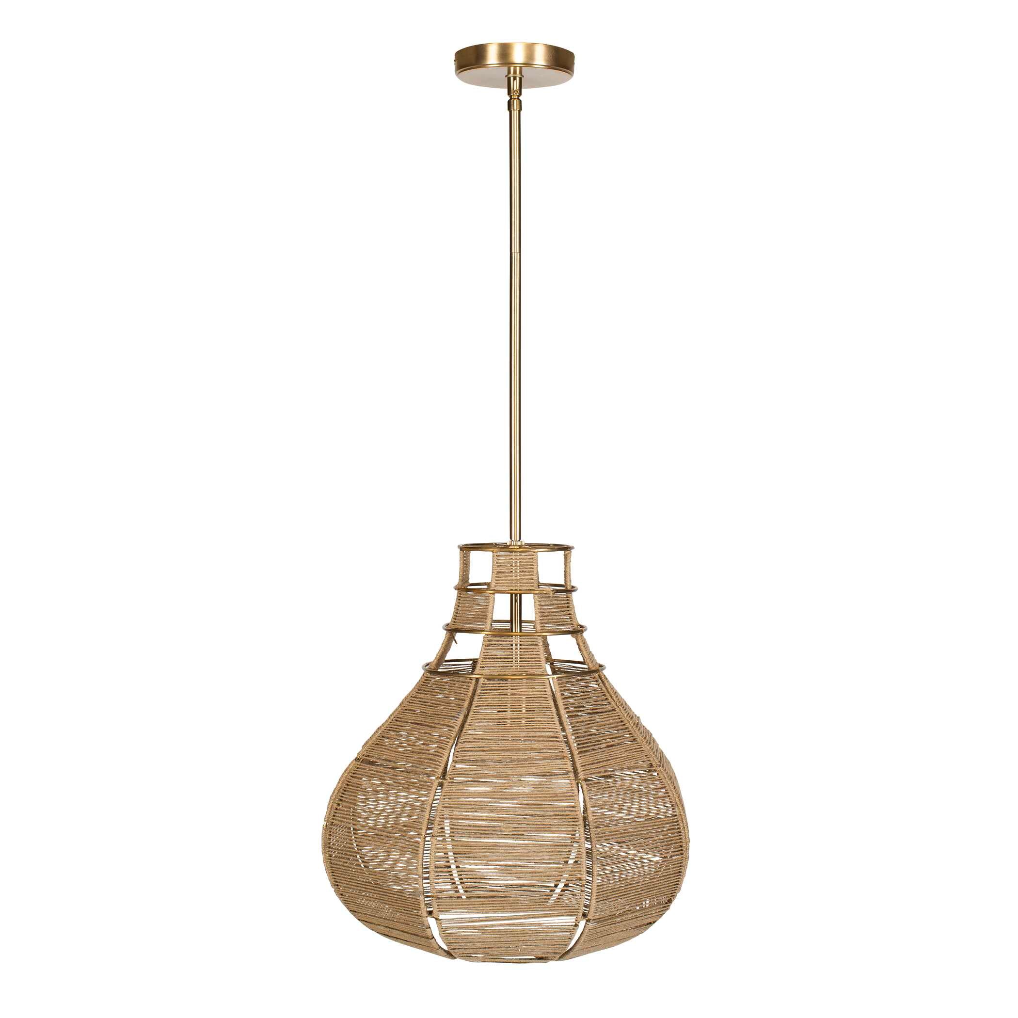 Hestia 1 Light Natural Rope Pendant - Image 7