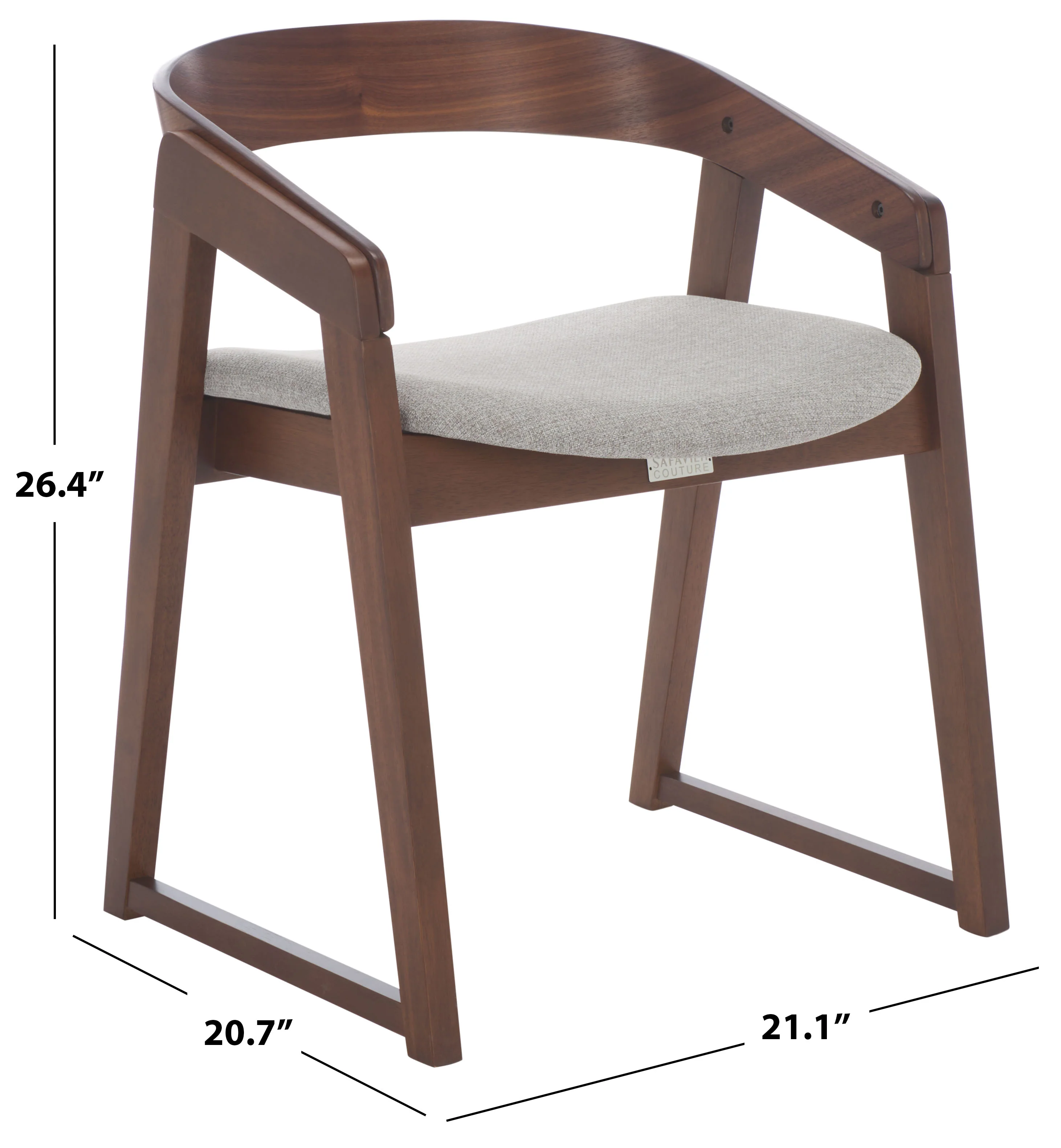 Hildabryna Wood Curved Back Dining Chair - Set of 2 - Image 17