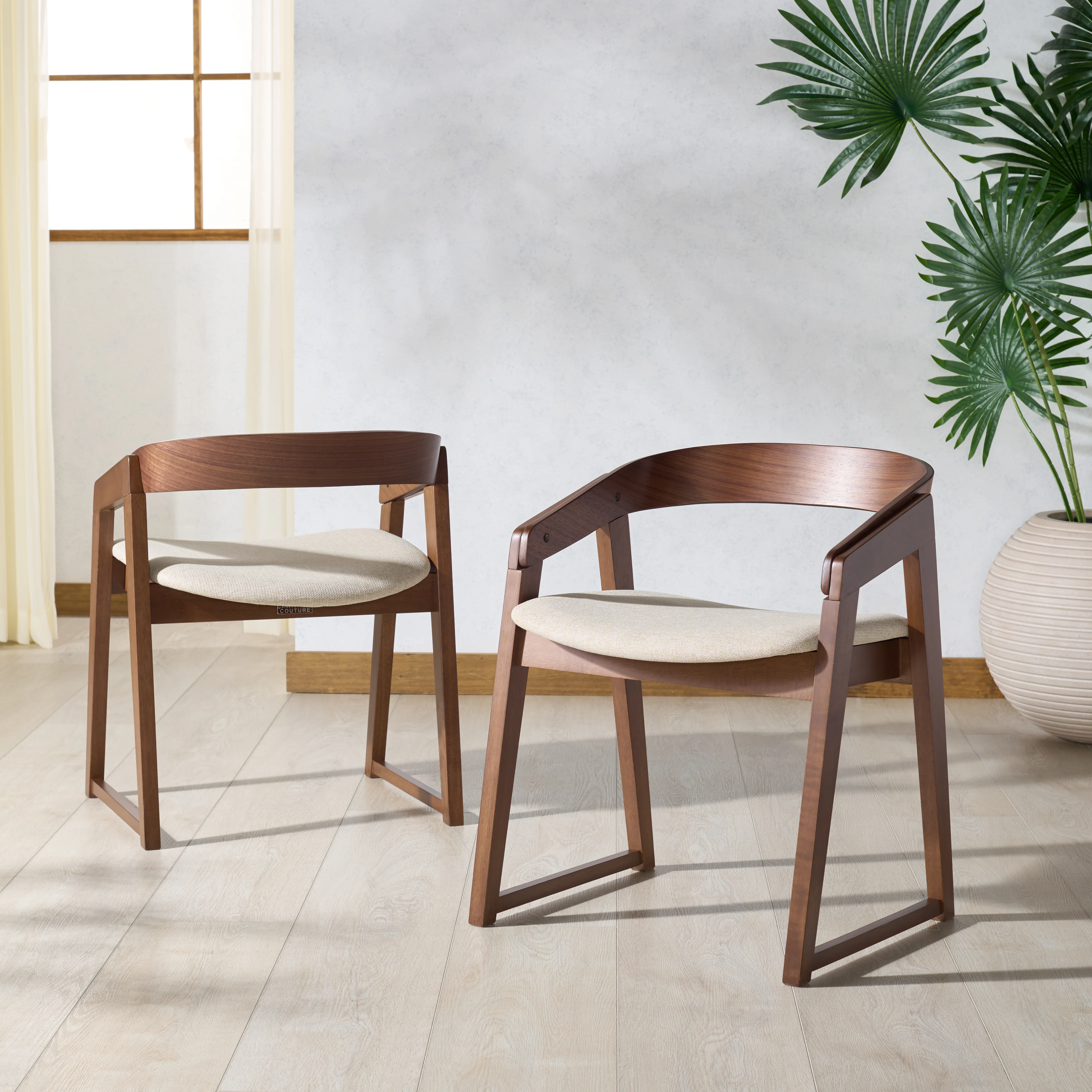Hildabryna Wood Curved Back Dining Chair - Set of 2 - Image 9