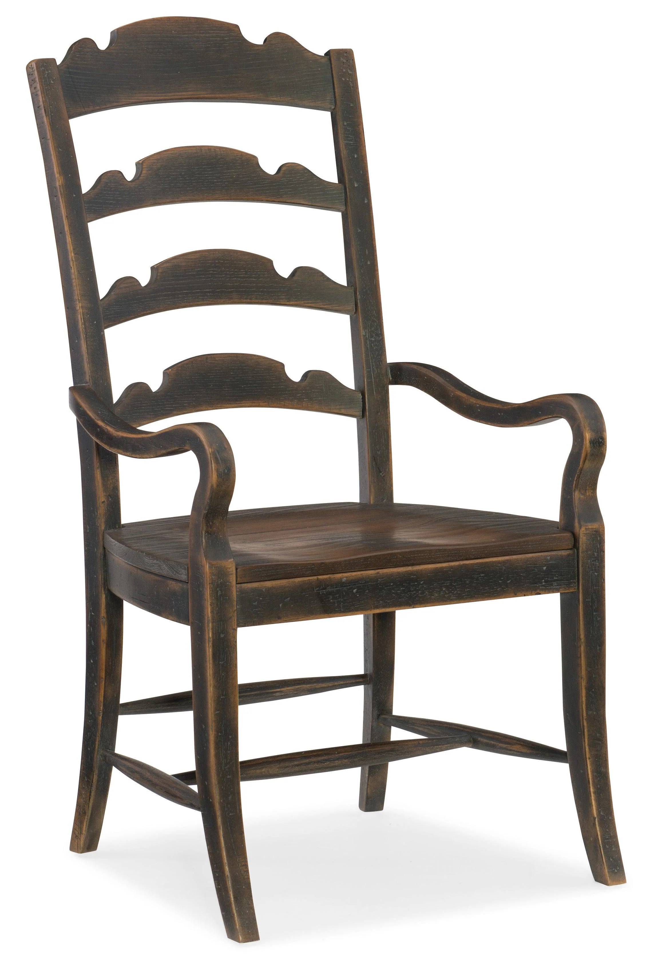 Hill Country Twin Sisters Ladderback Arm Chair - Set of 2 - Image 4