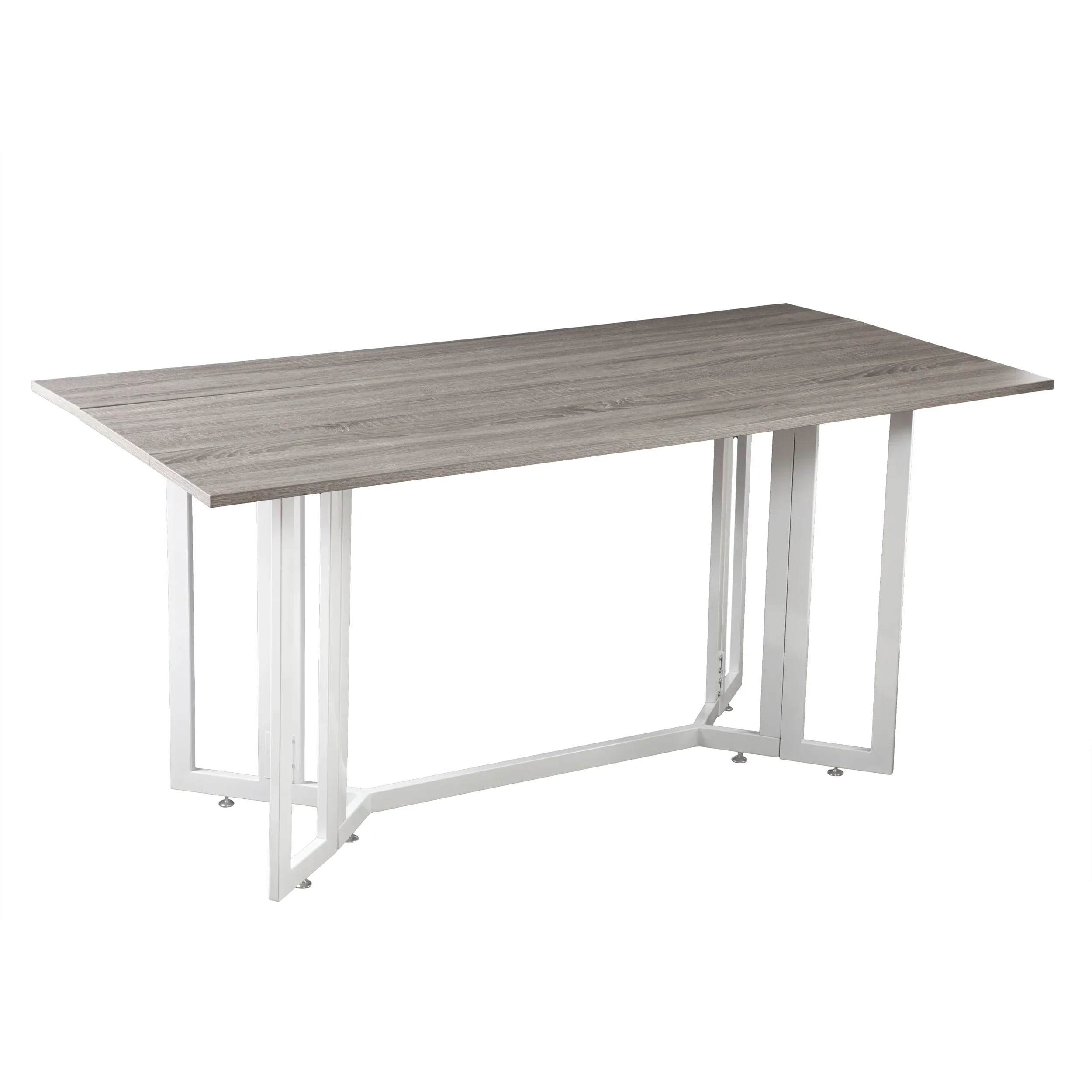 Holly & Martin Driness Drop Leaf Table - Gray w/ White