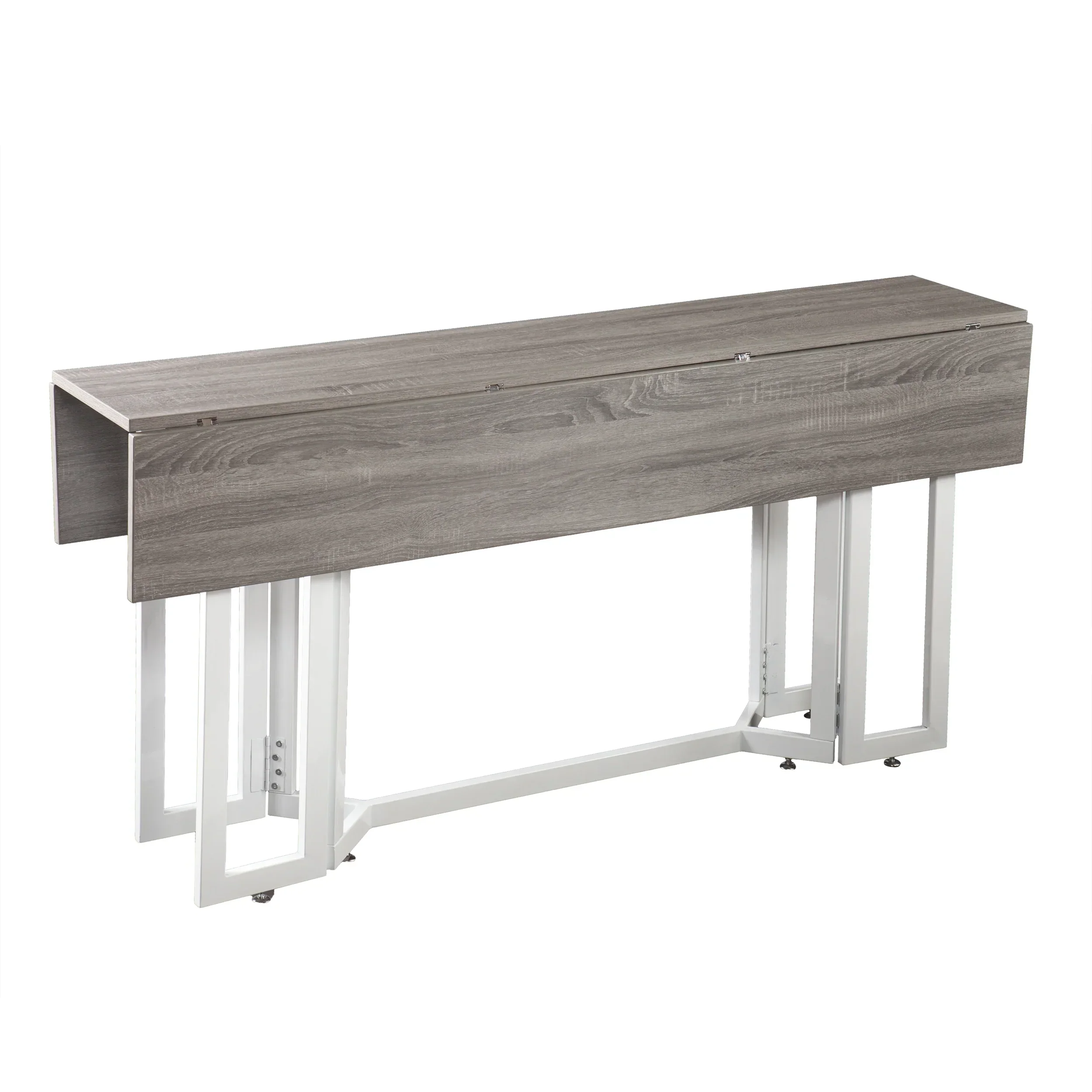 Holly & Martin Driness Drop Leaf Table - Gray w/ White - Image 4