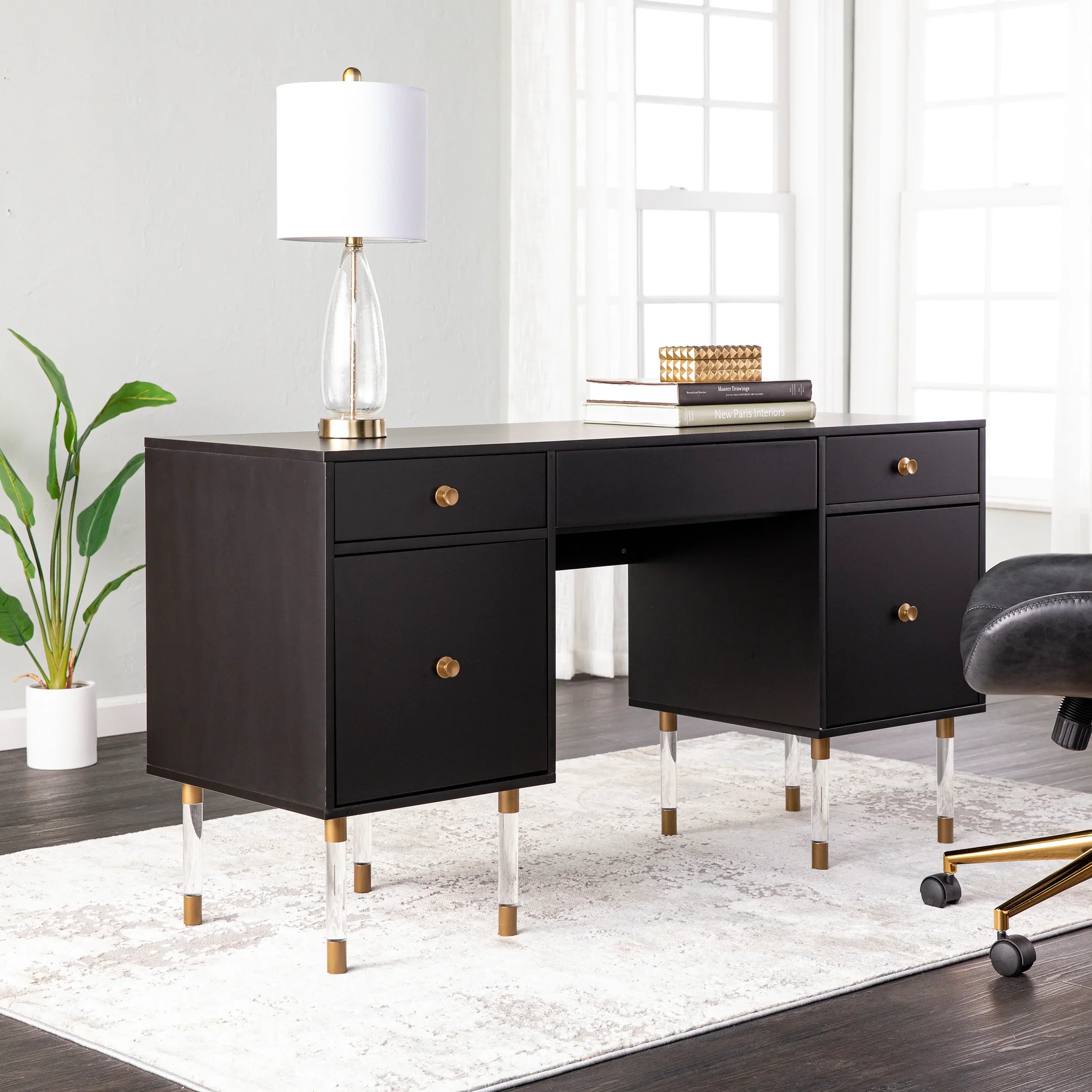 Holly & Martin Helston Black Writing Desk - Image 2