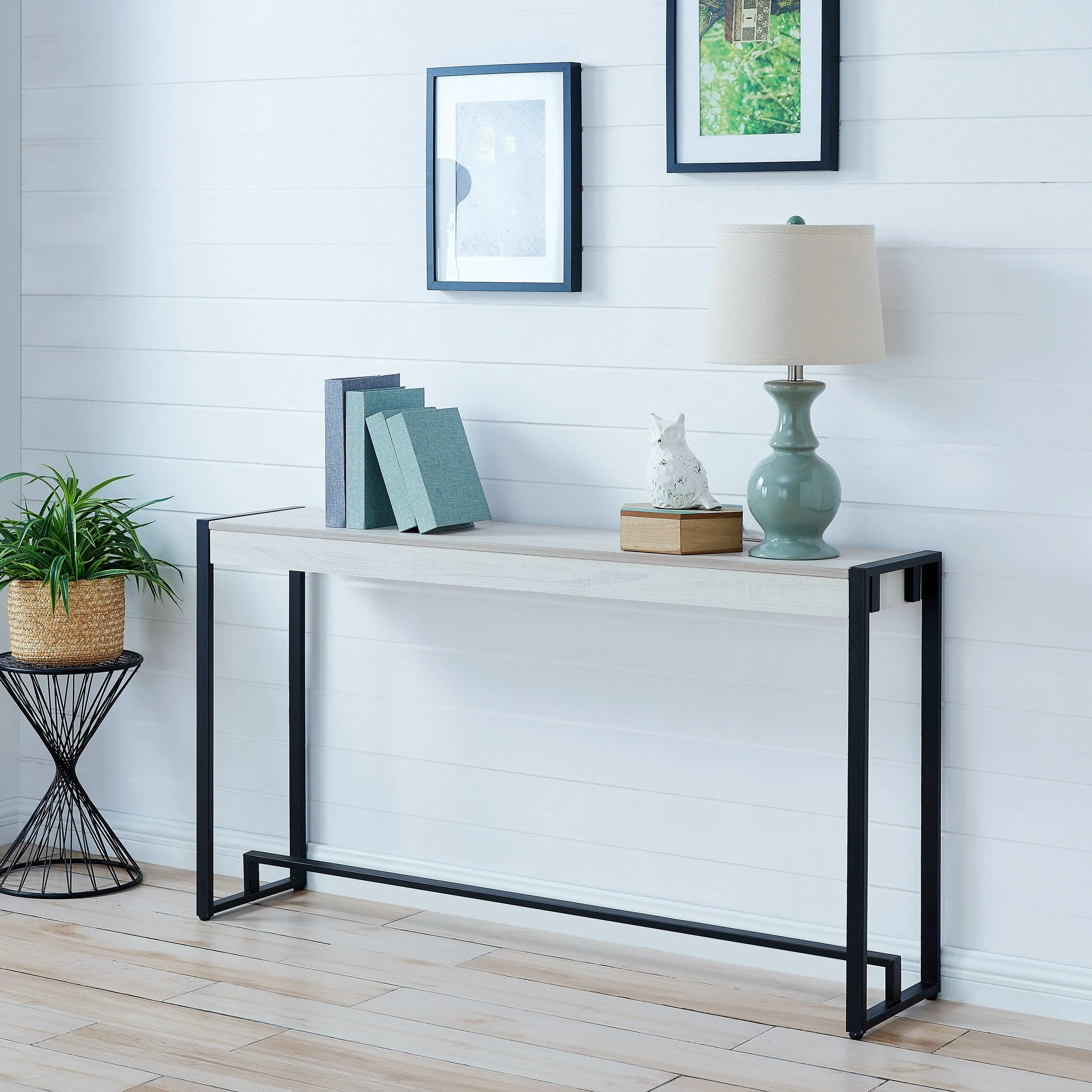 Holly & Martin Macen Console - Black w/ Distressed White - Image 2