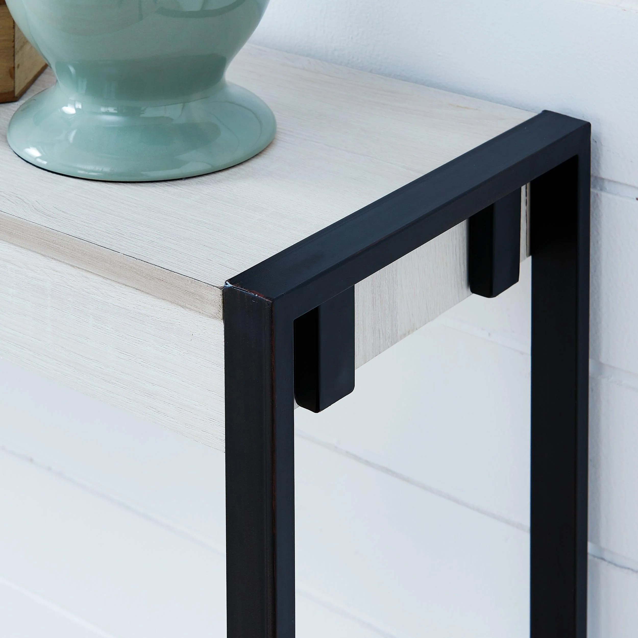 Holly & Martin Macen Console - Black w/ Distressed White - Image 9