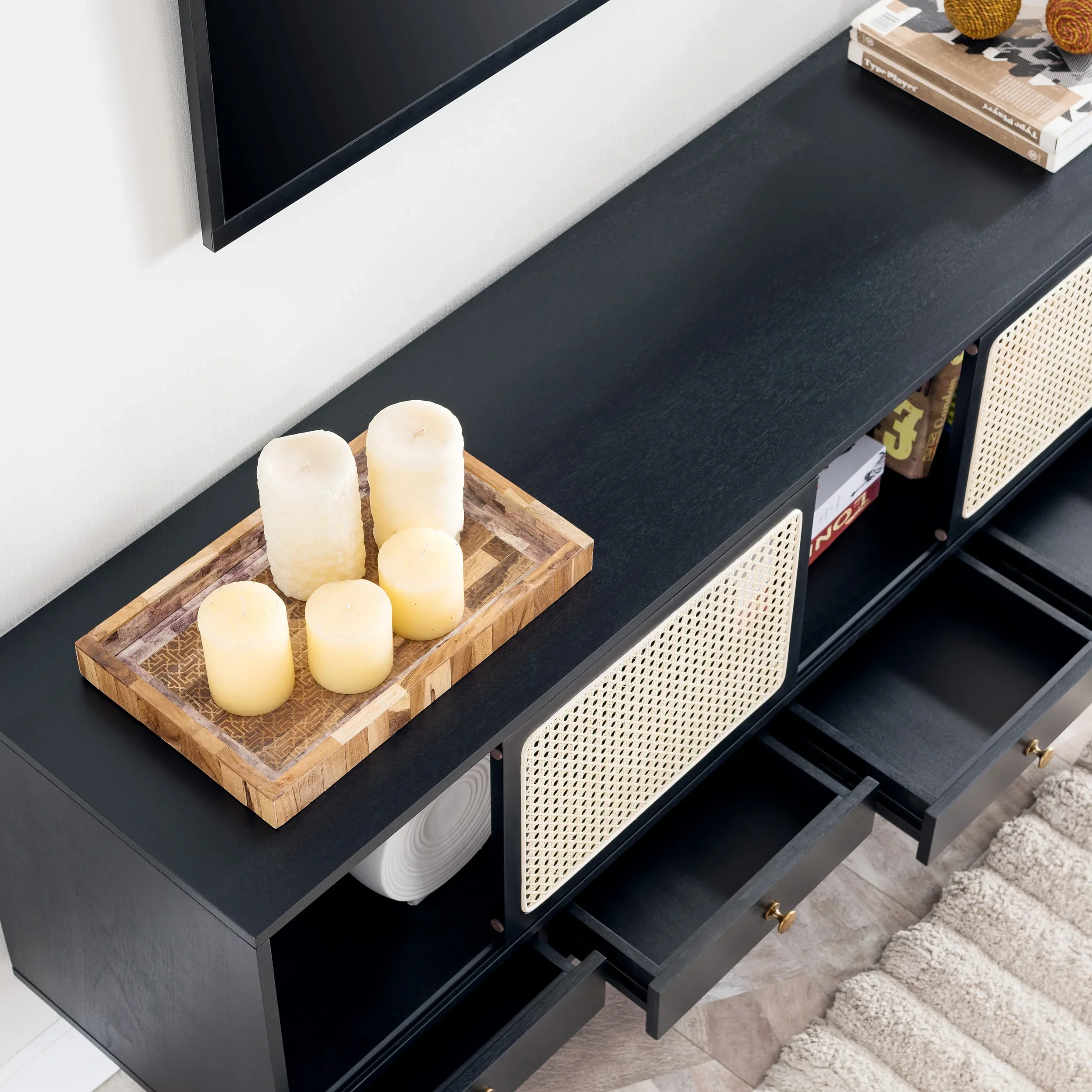 Holly & Martin Simms Midcentury Modern Media Console - Black - Image 9