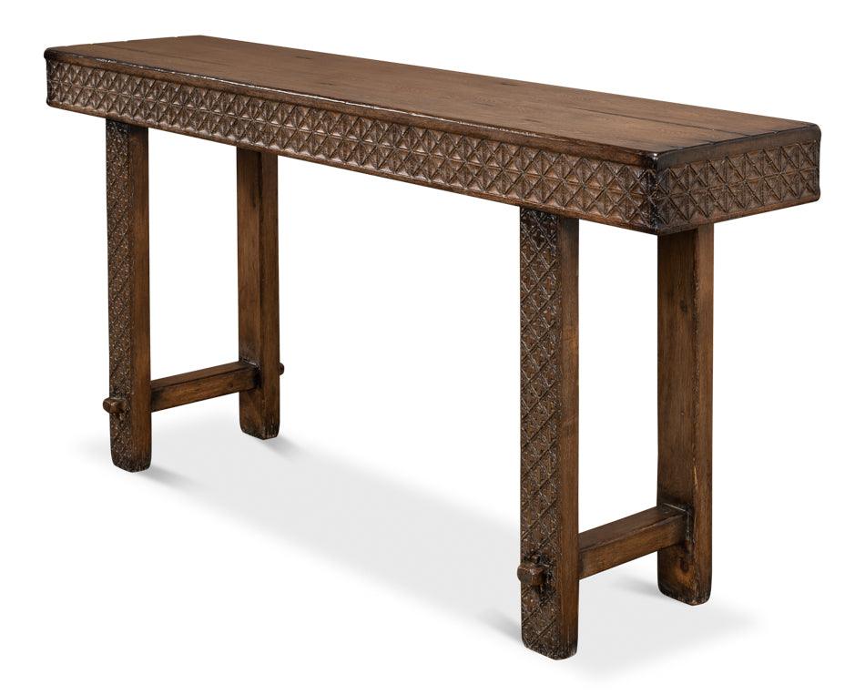 Honeycomb & Cross Console Table - Image 3