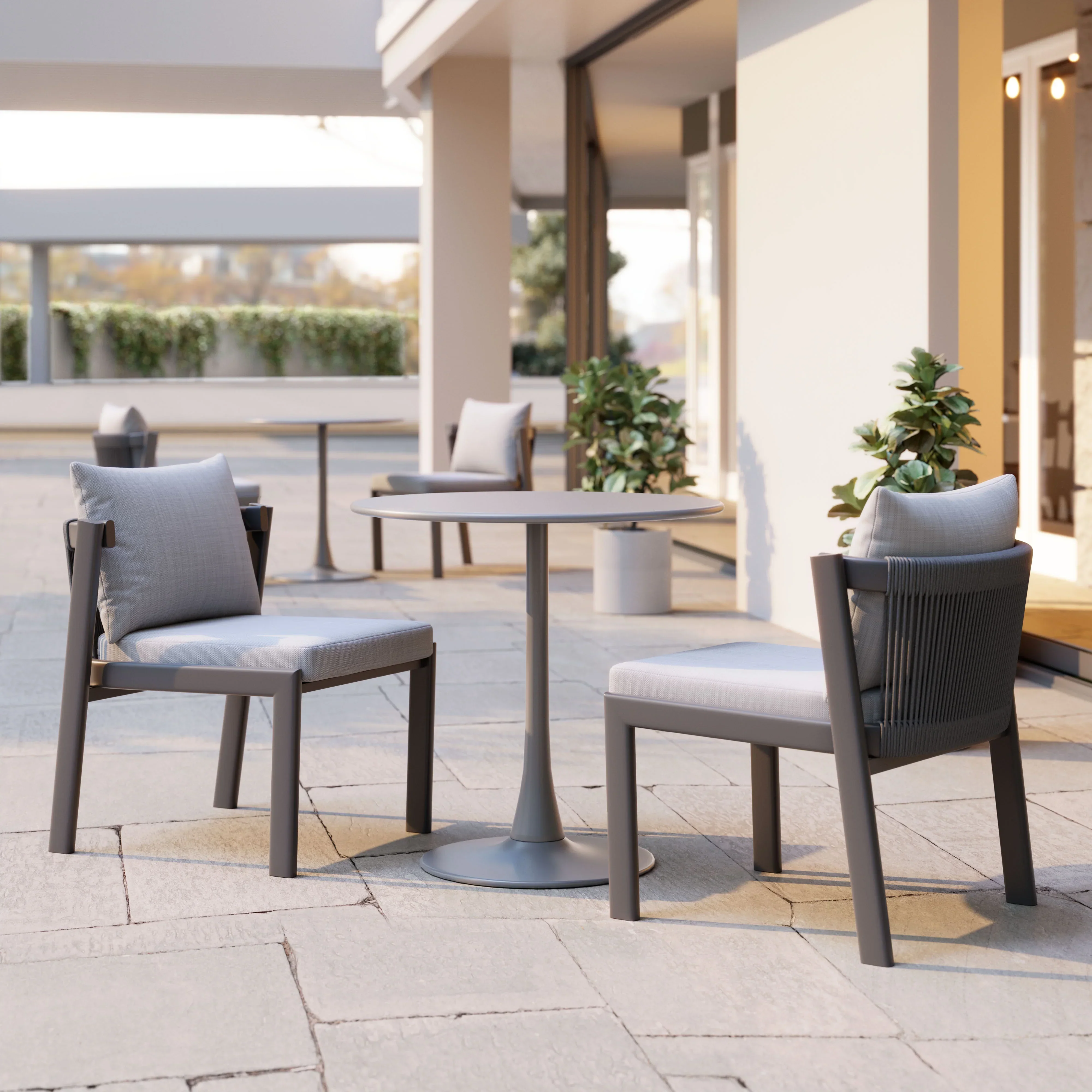 Horizon Dining Chair (Set of 2) Gray - Image 2