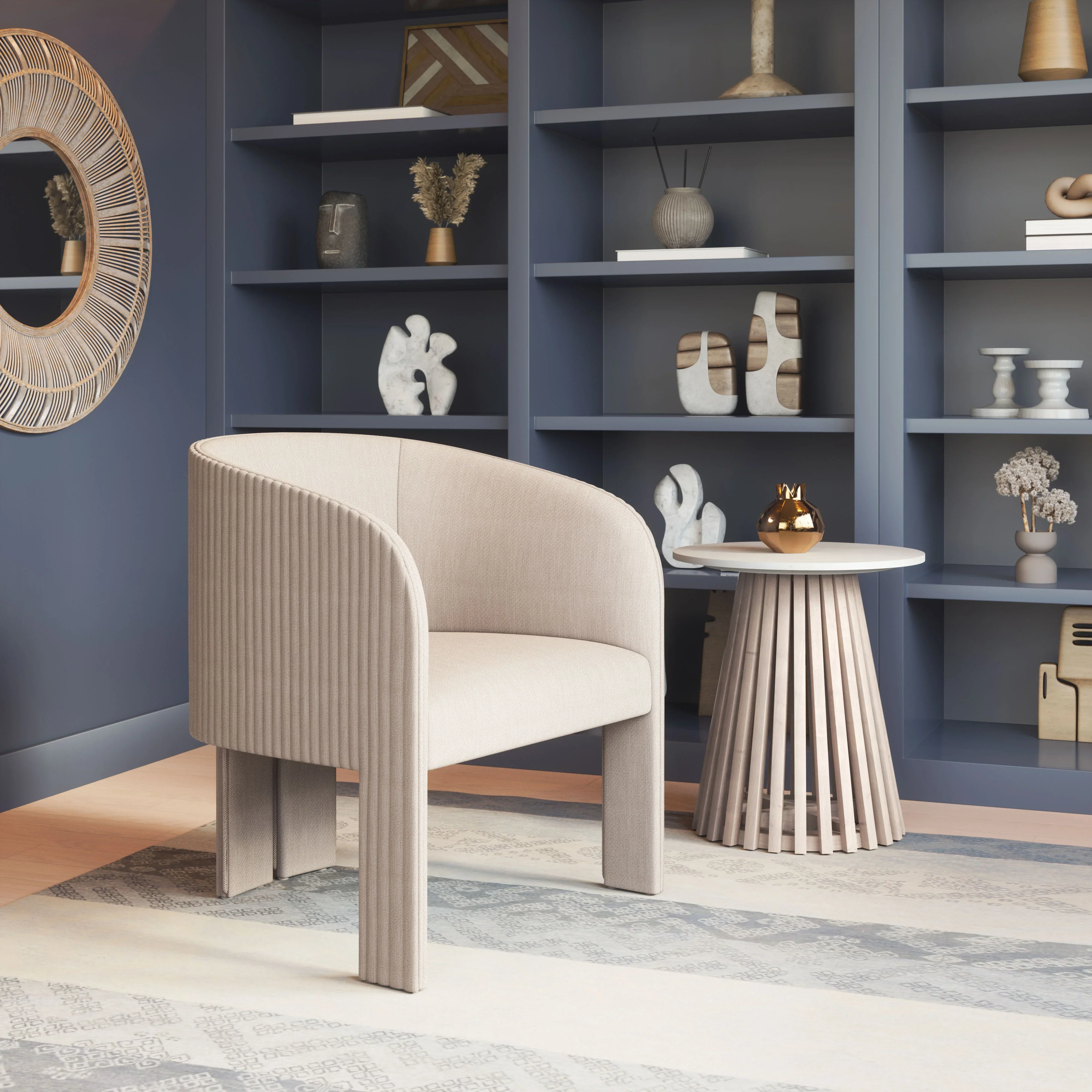 Hull Accent Chair Beige - Image 2