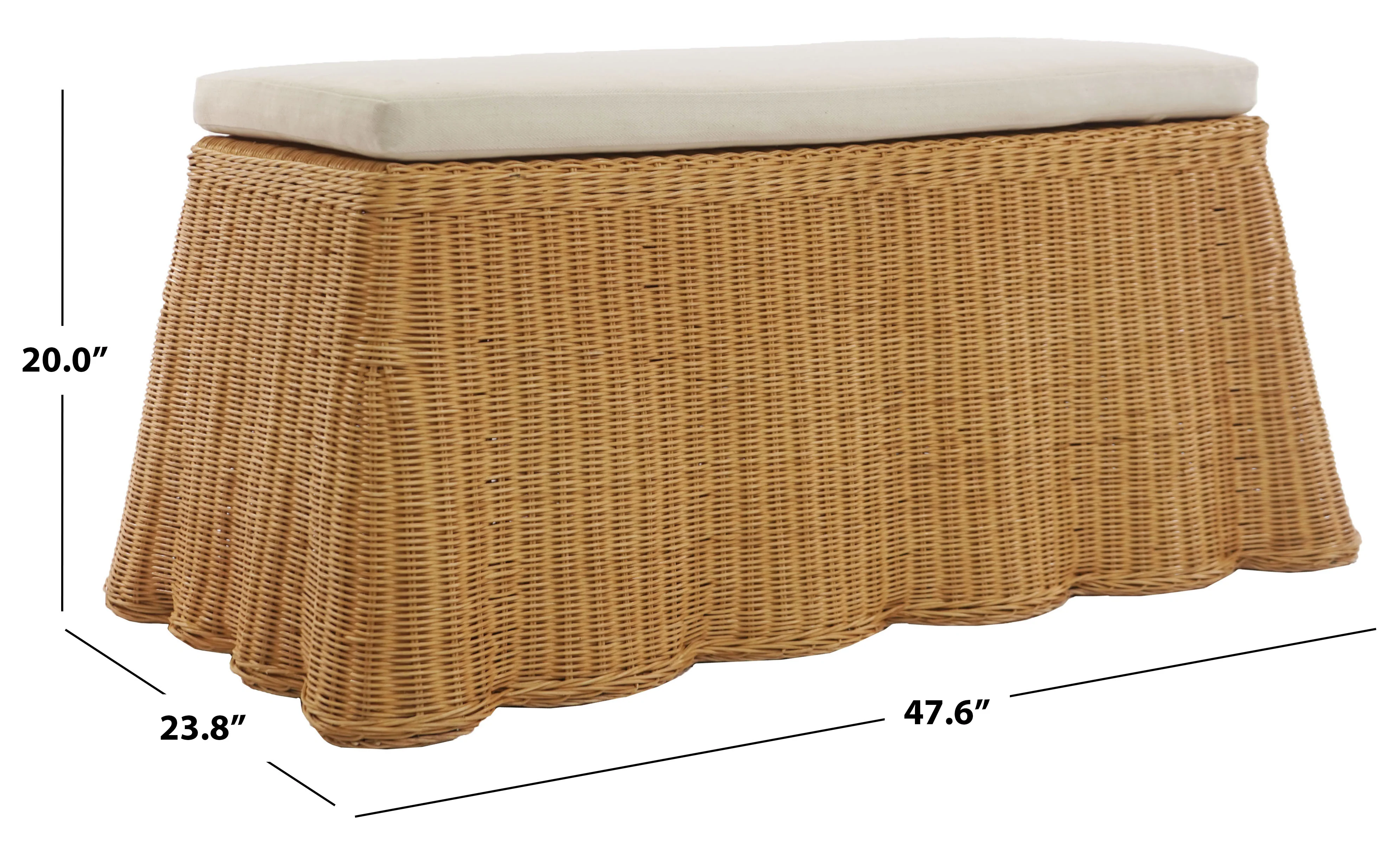 Hylda Rattan Bench - Image 5