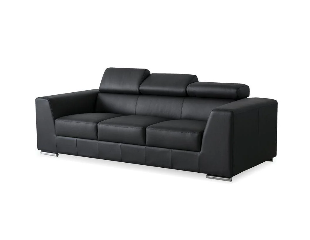 ICON Sofa Adjustable Headreat / Polished Steel Legs