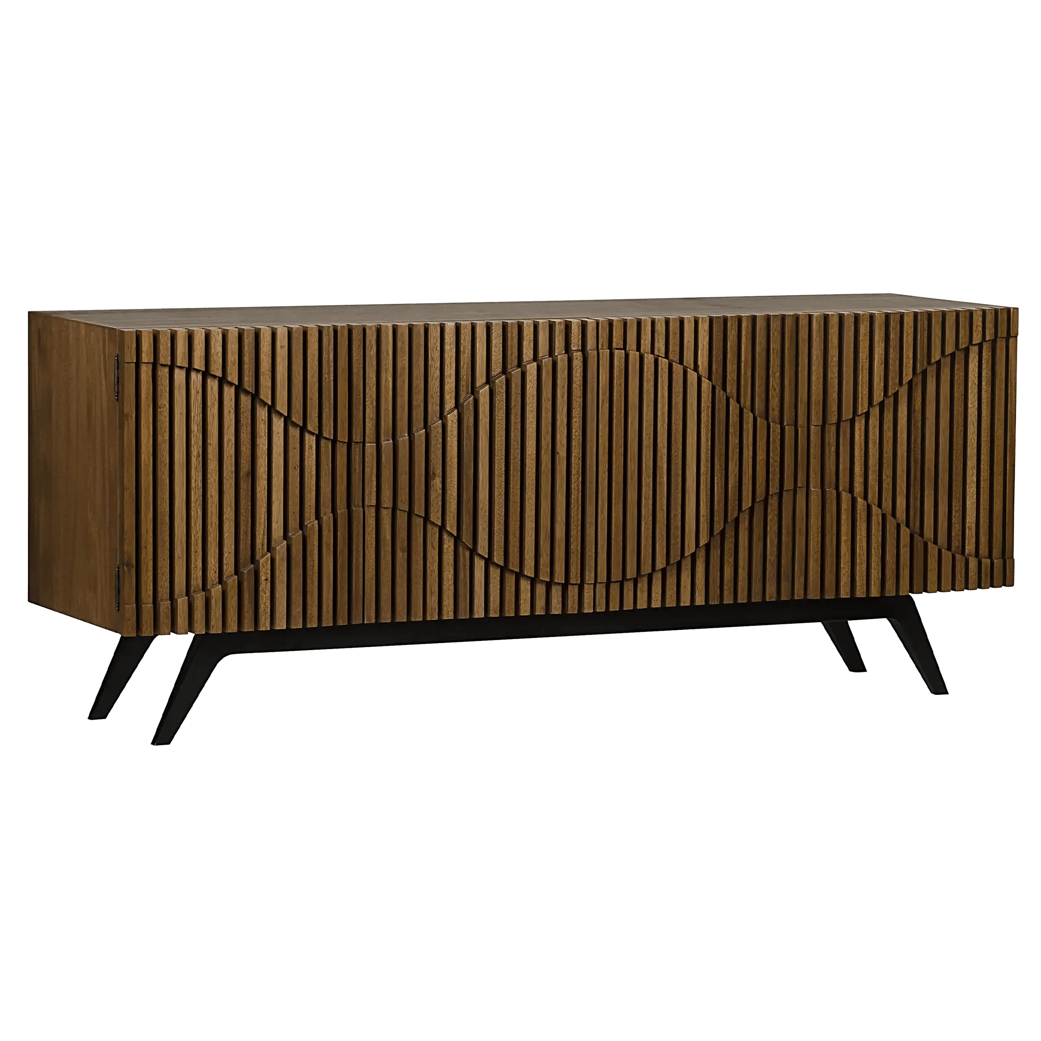 Illusion Sideboard with Steel Base, Dark Walnut