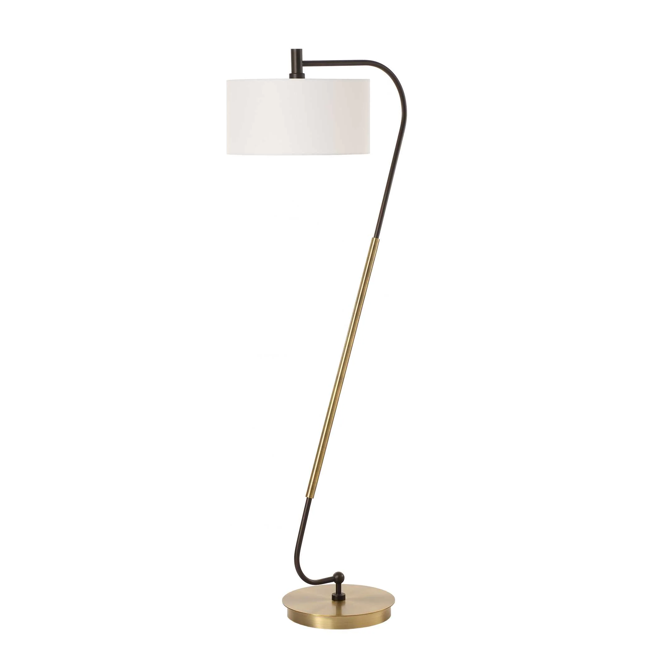 Irwin Curved Brass Floor Lamp - Image 4