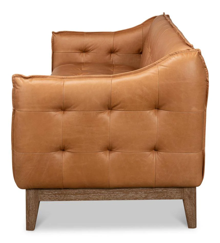 Isaac Leather Sofa - Image 3