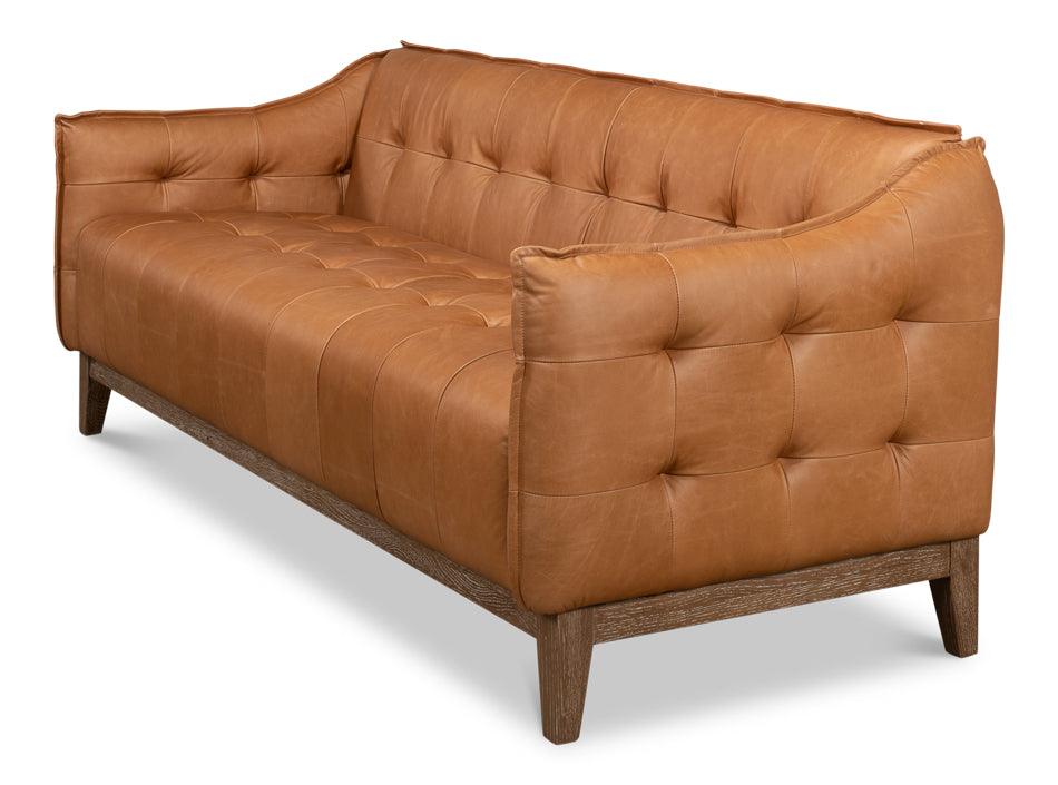 Isaac Leather Sofa - Image 4