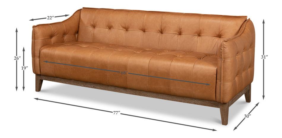 Isaac Leather Sofa - Image 6