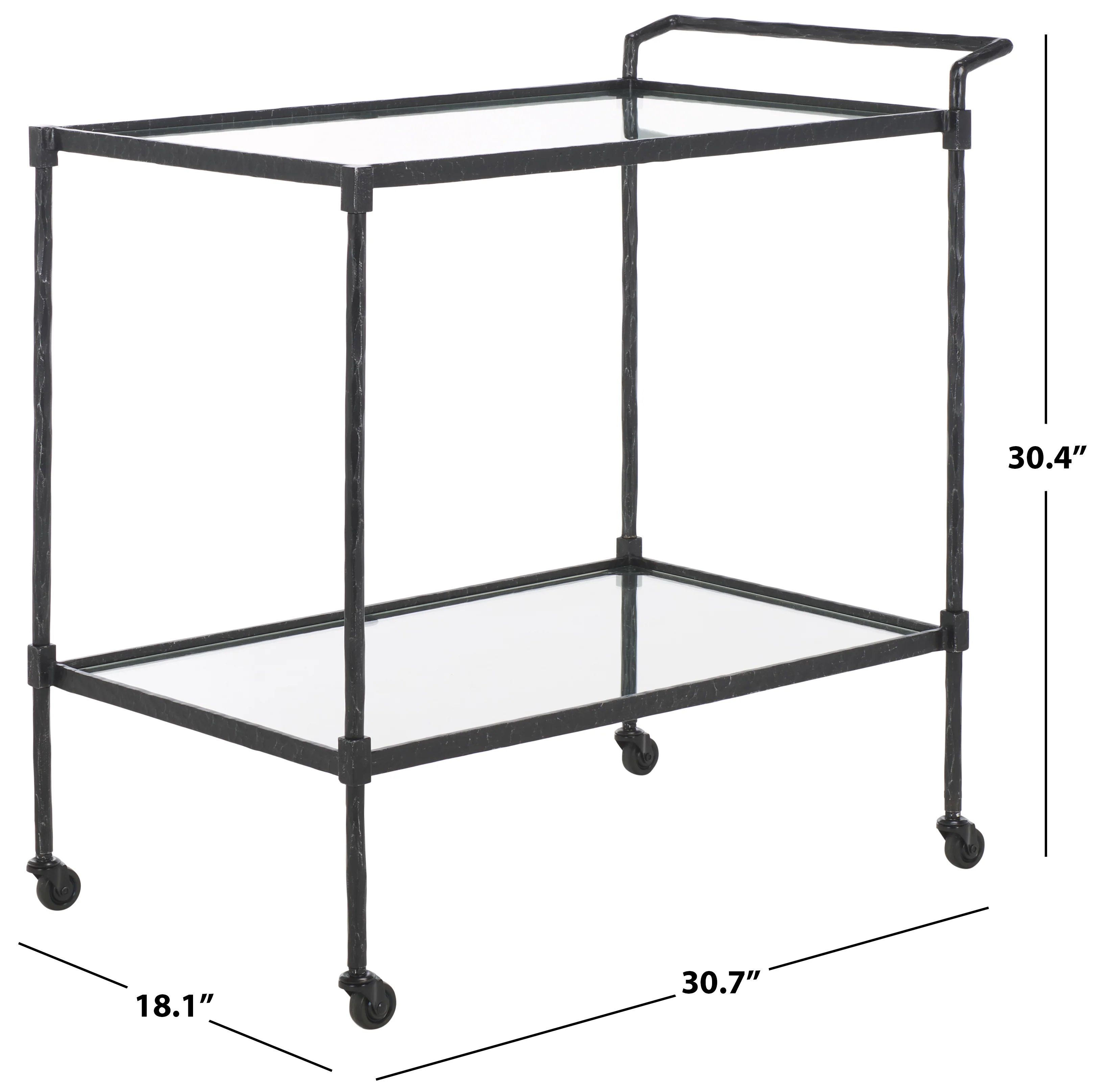 Isabellina Metal And Glass Bar Cart - Image 15