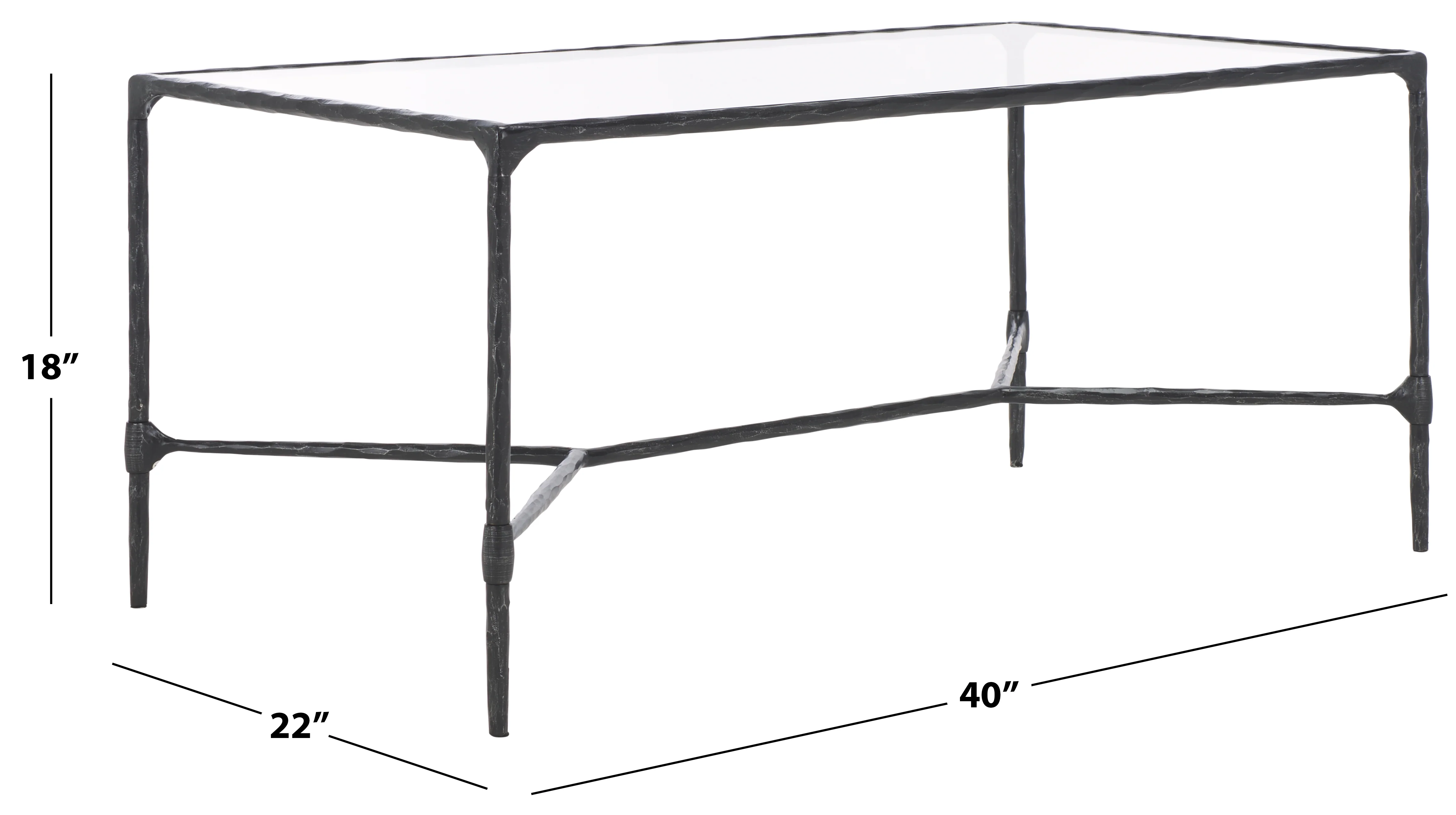 Isabellina Metal And Glass Coffee Table - Image 15