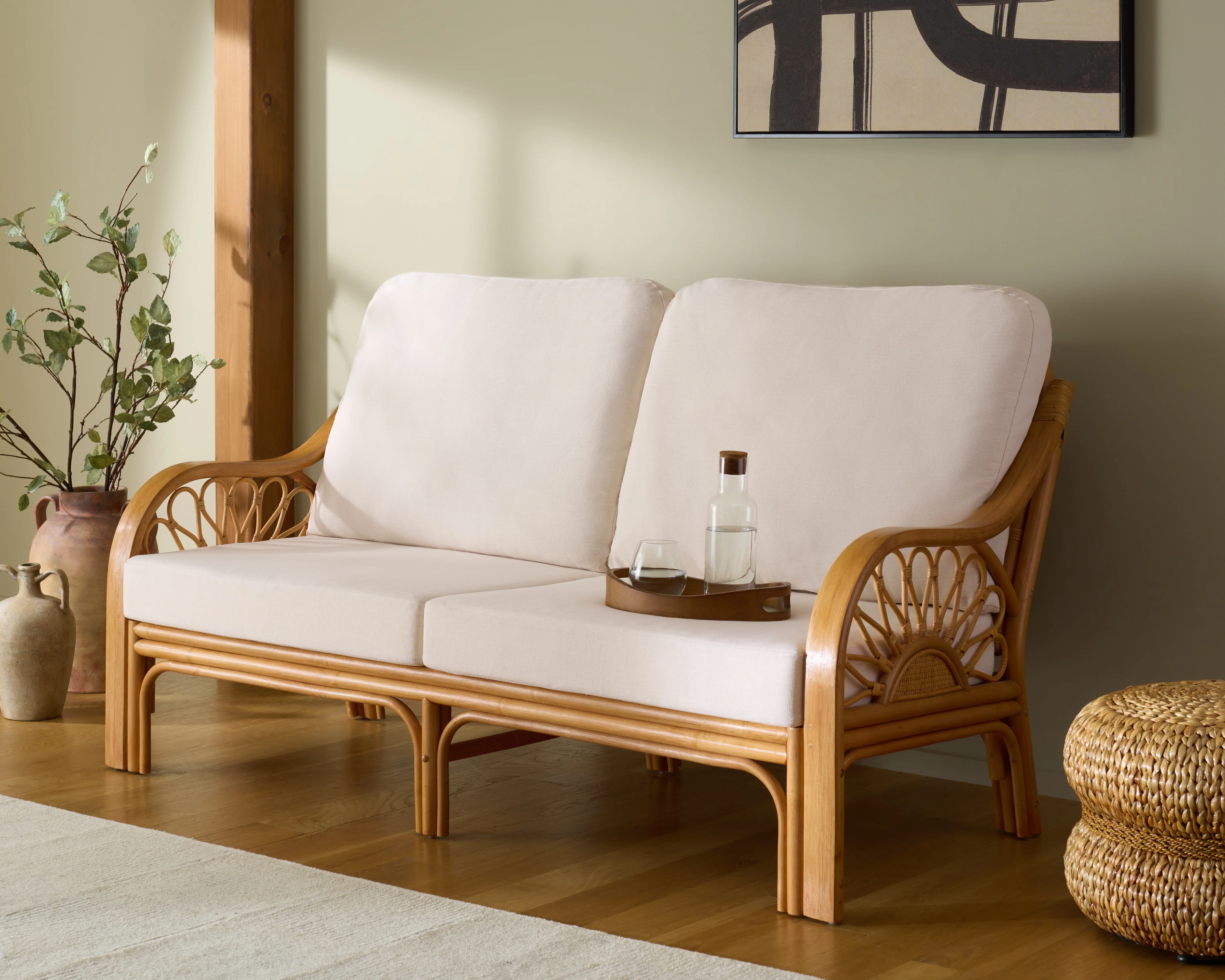 Isaias Rattan Loveseat - Image 2