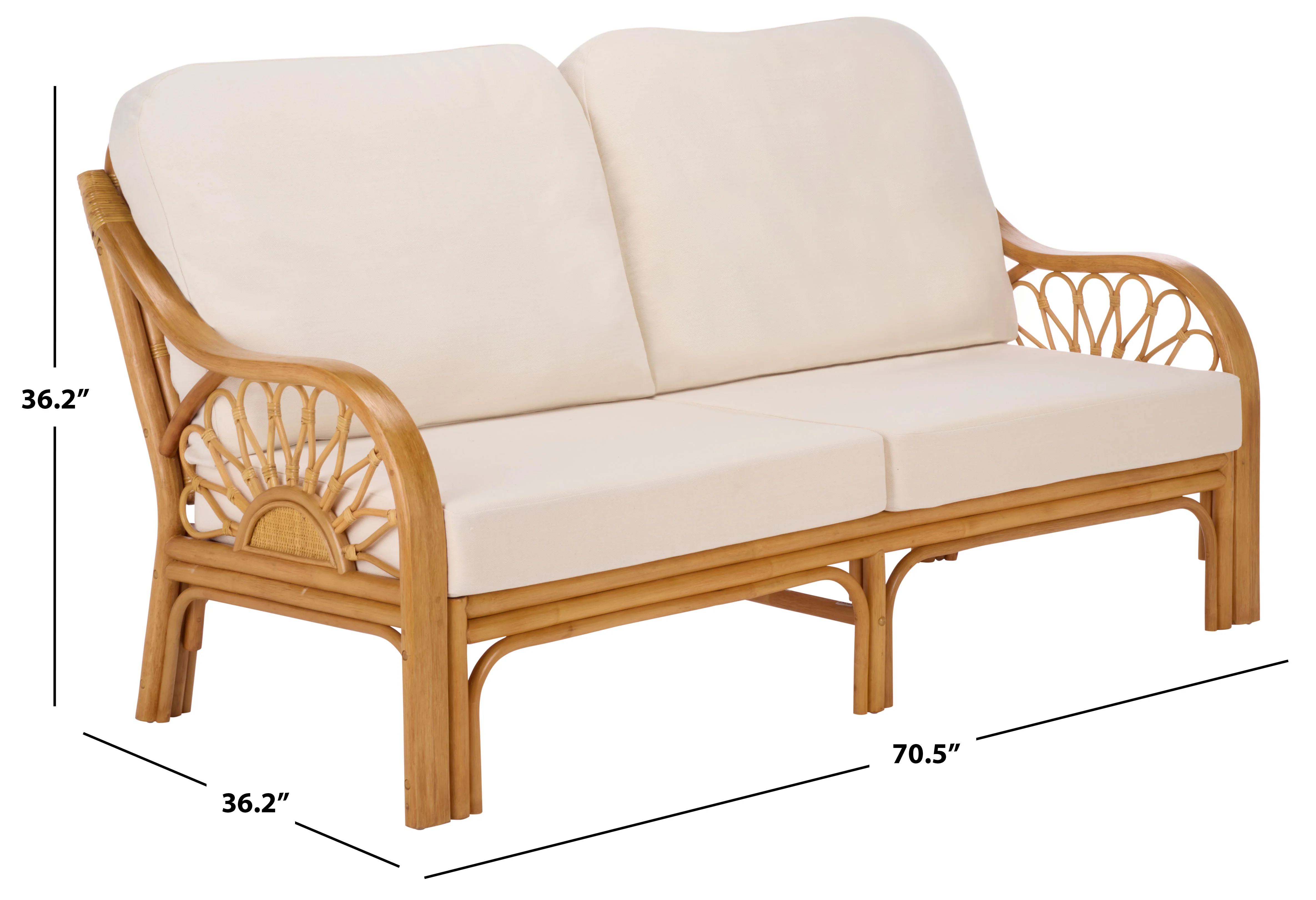 Isaias Rattan Loveseat - Image 7