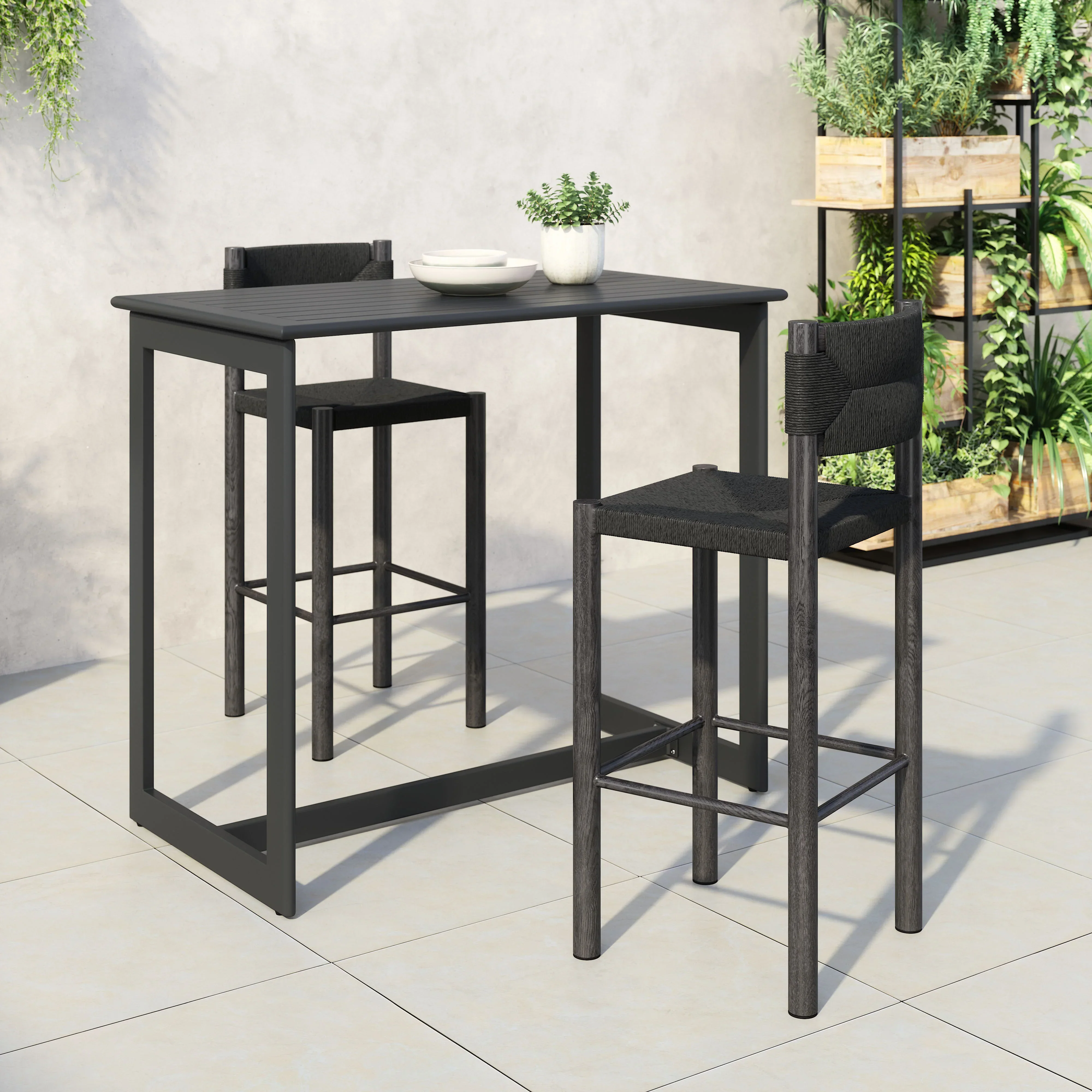 Iska Barstool (Set of 2) Black - Image 2