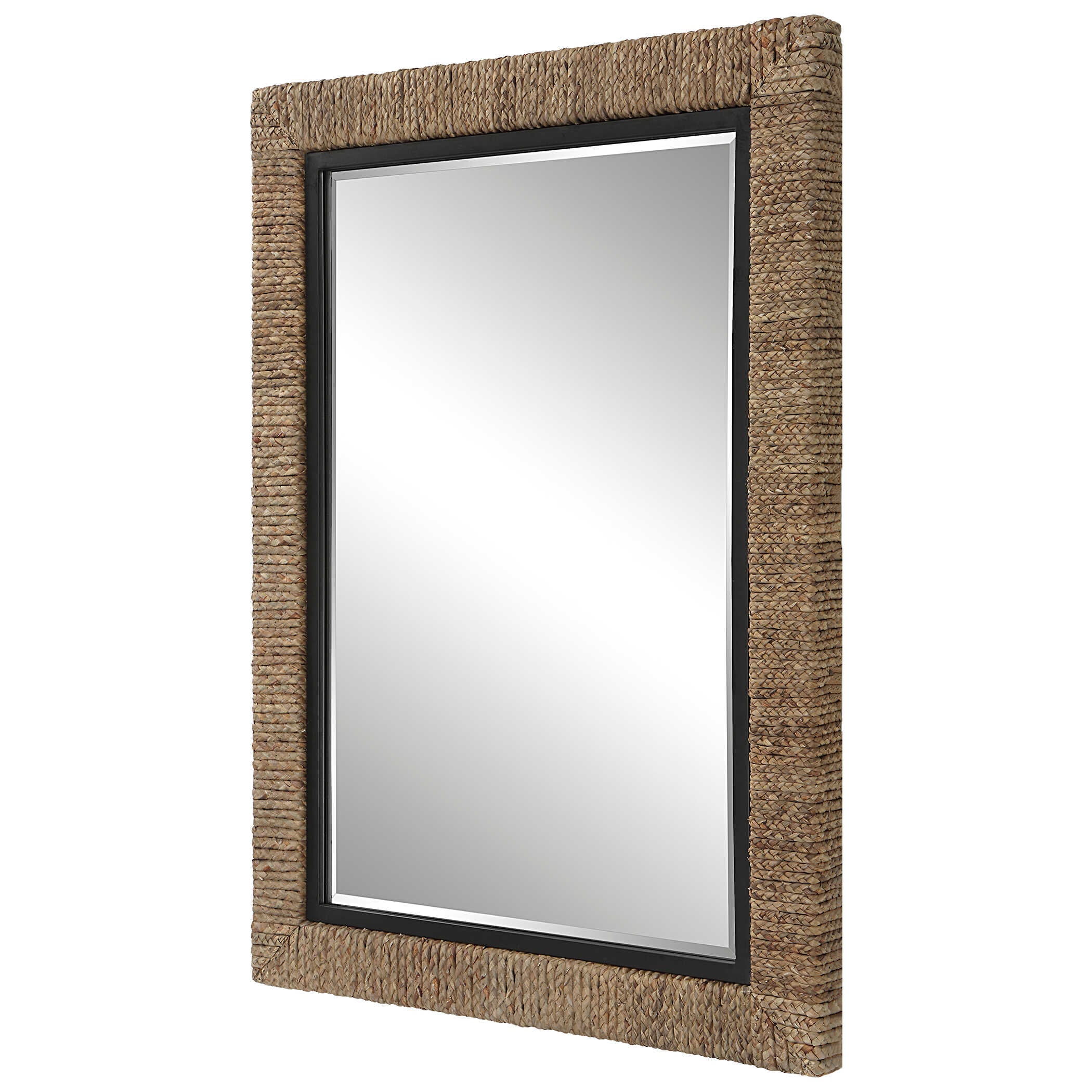 Island Braided Straw Mirror - Image 5