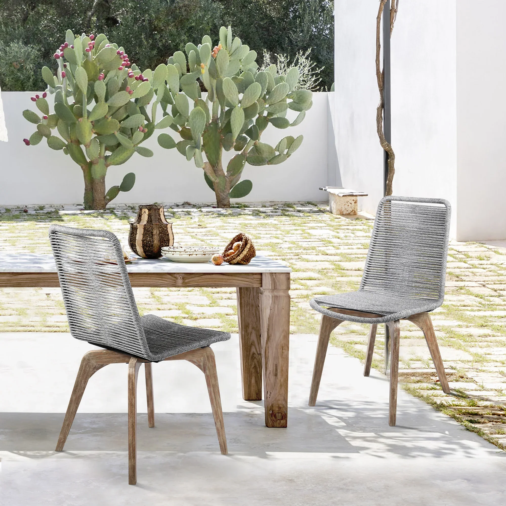 Island Outdoor Dining Chair - Set of 2 - Image 10