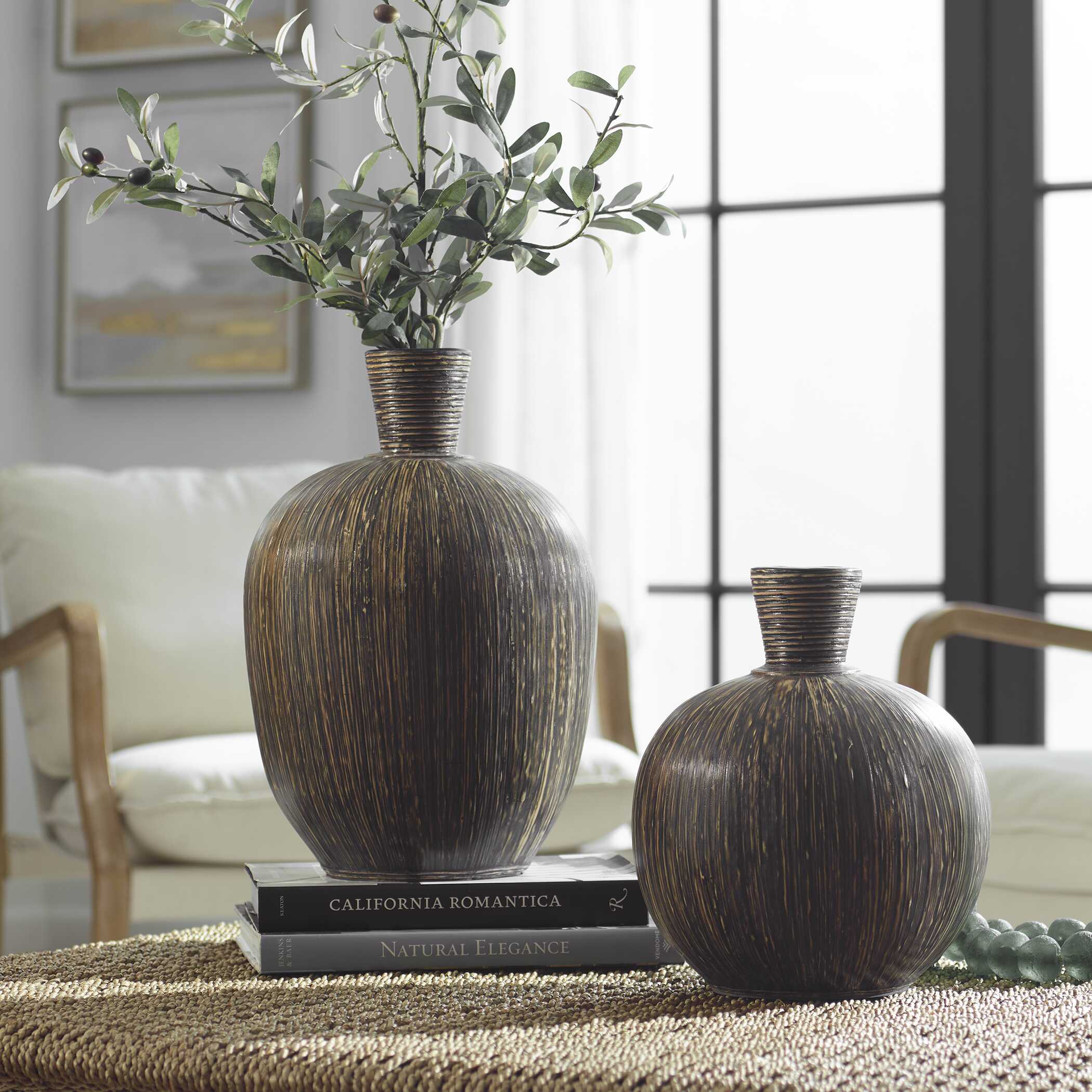 Islander Black Vases - Set of 2 - Image 3