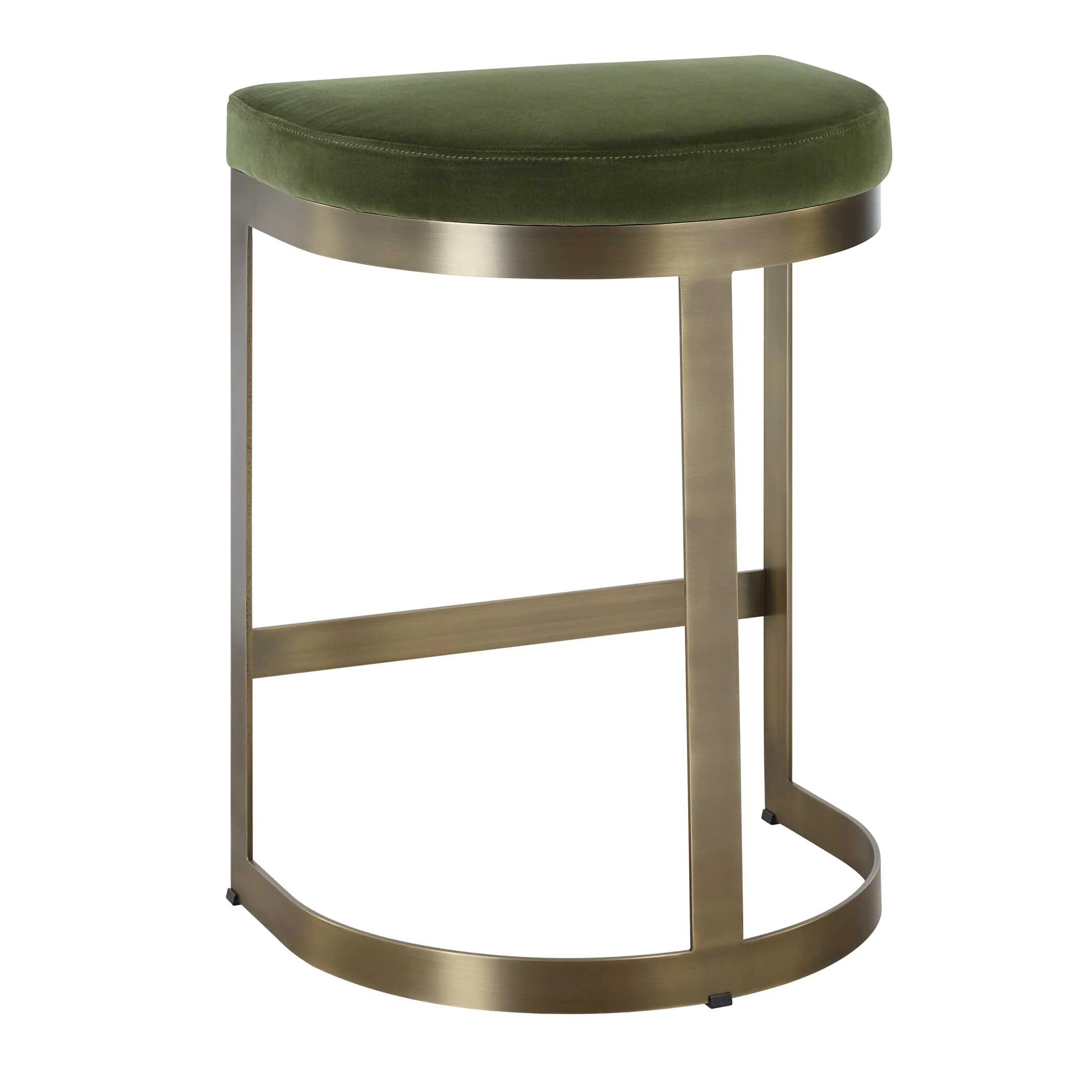 Ivanna Brass Moss Counter Stool - Image 4