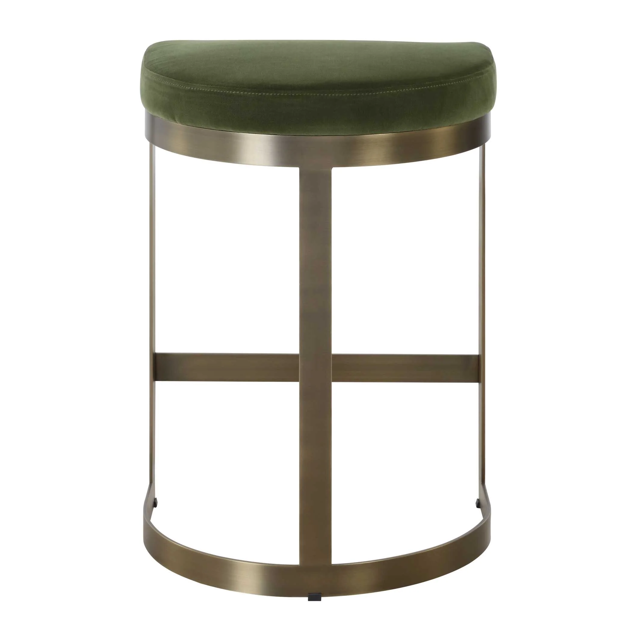 Ivanna Brass Moss Counter Stool - Image 7