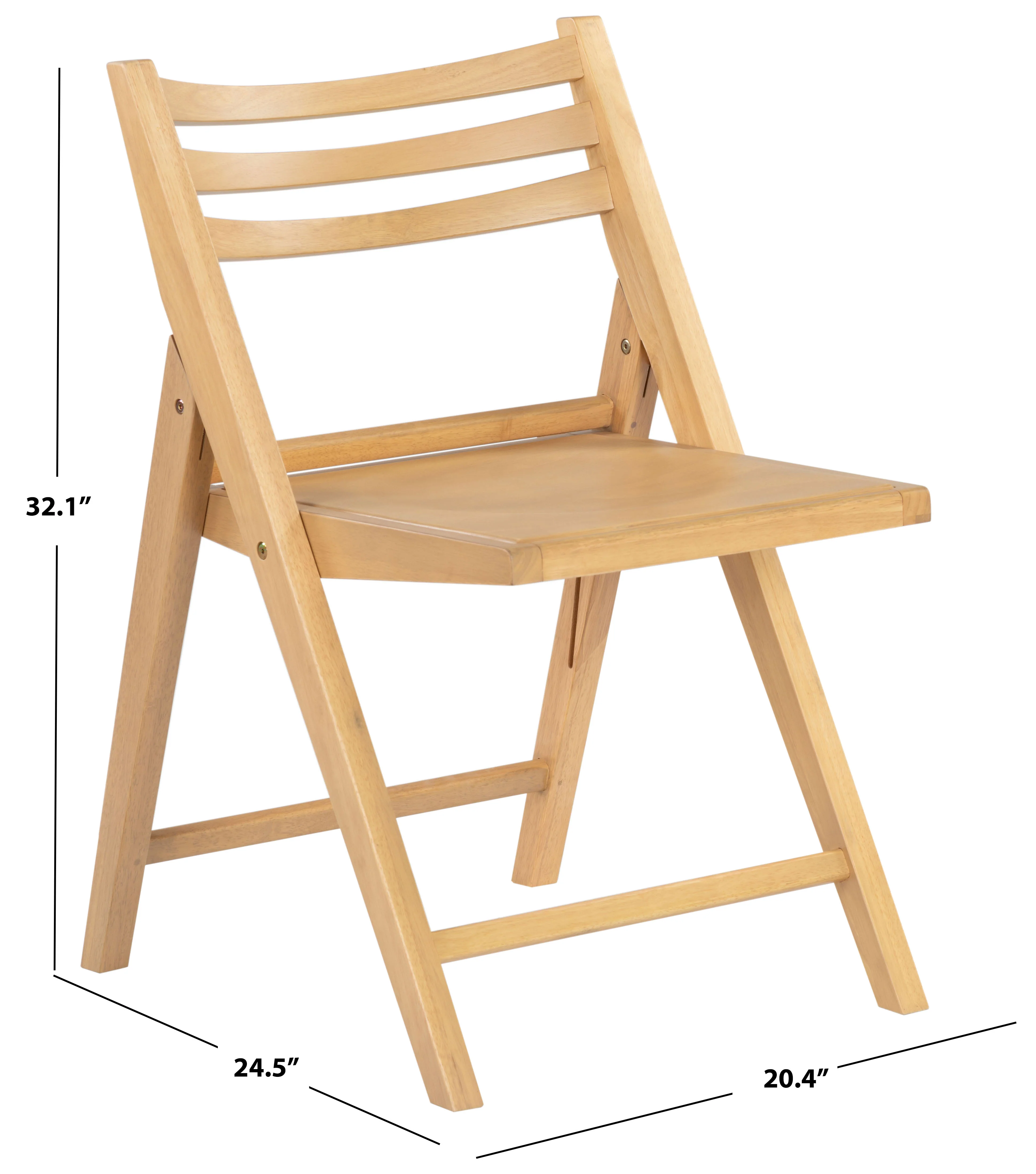 Jacie Wood Seat Folding Chair - Set of 2 - Image 21