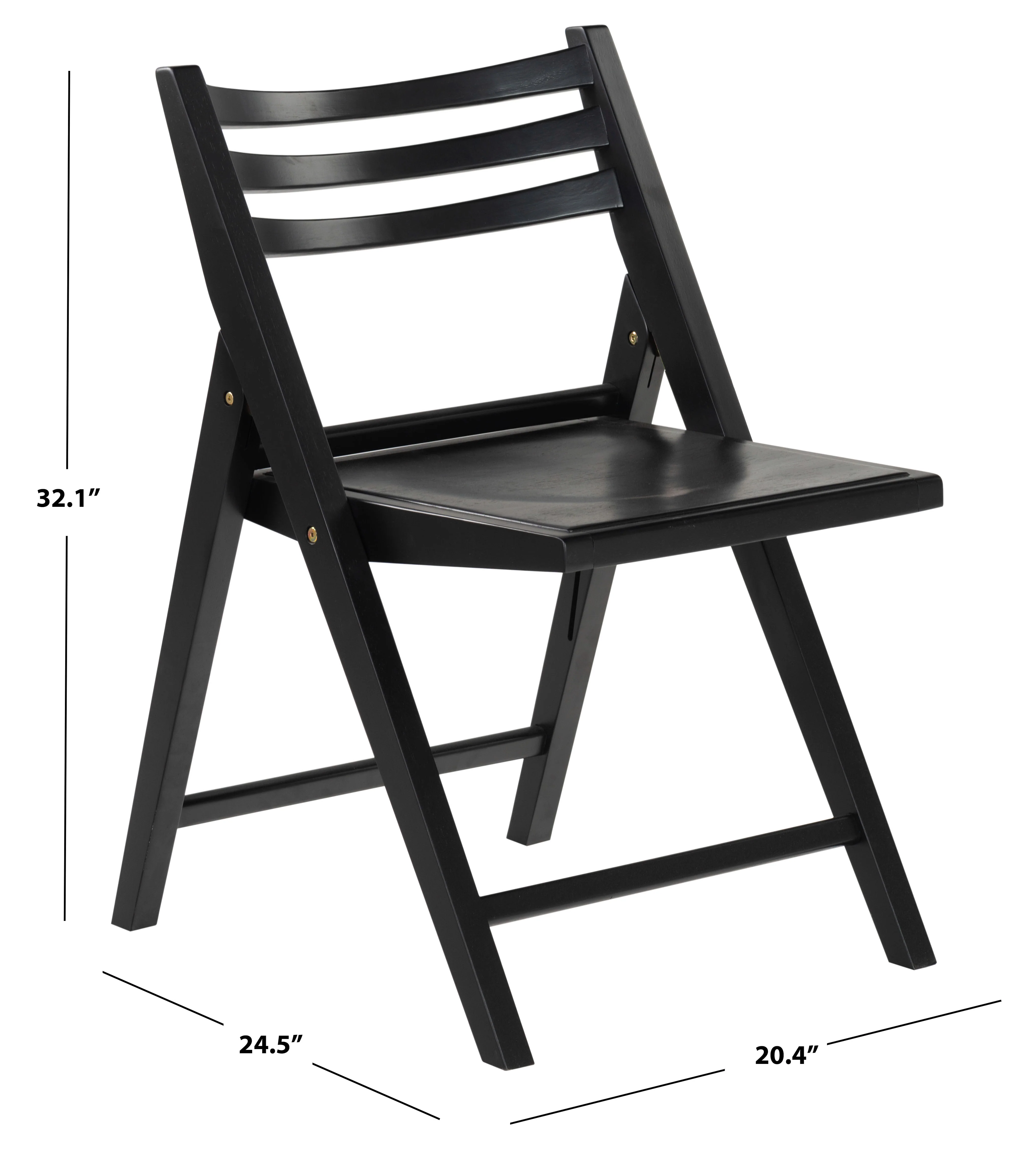 Jacie Wood Seat Folding Chair - Set of 2 - Image 9